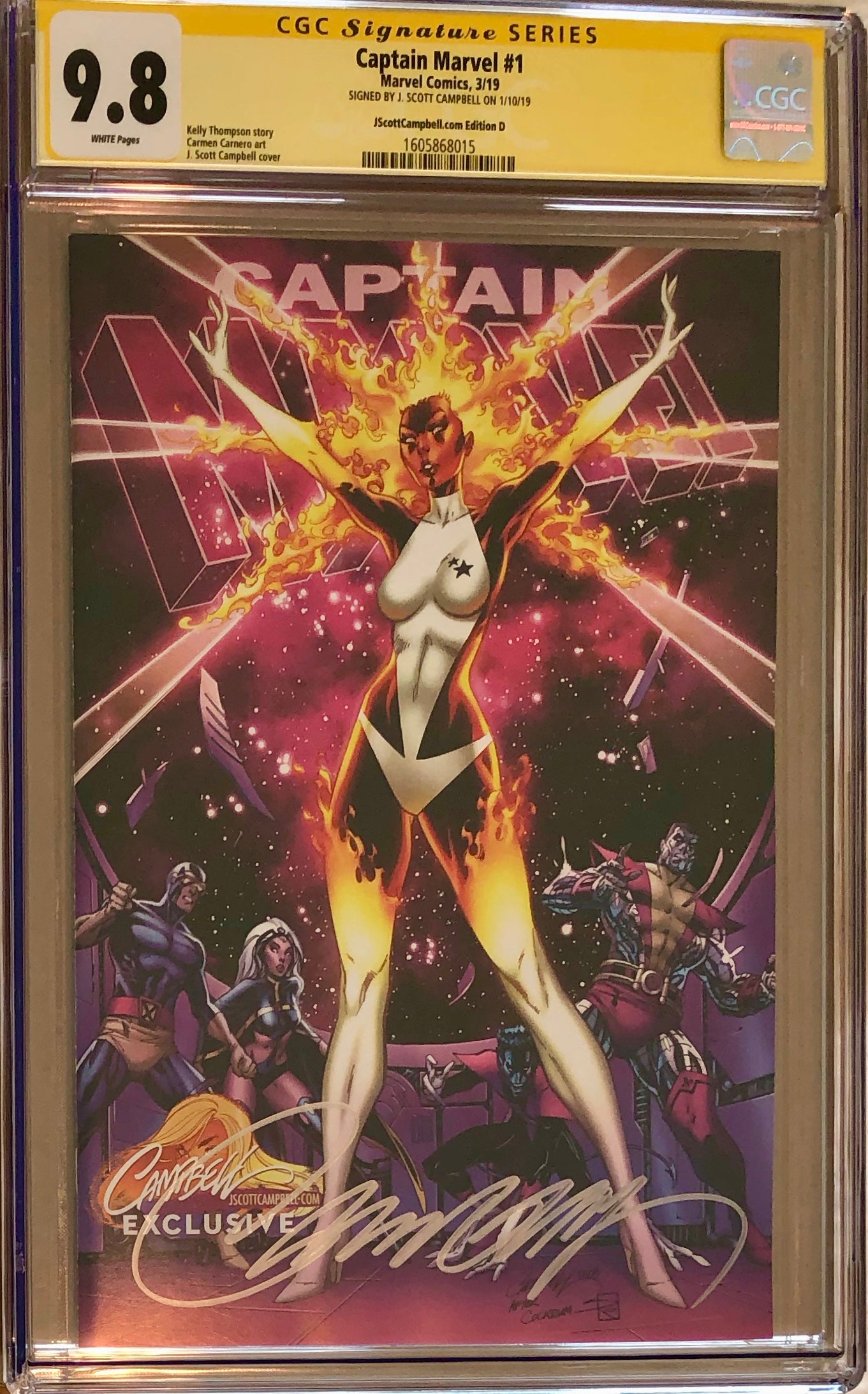 Captain Marvel #1 J. Scott Campbell Edition D "Binary" Exclusive CGC 9.8 SS