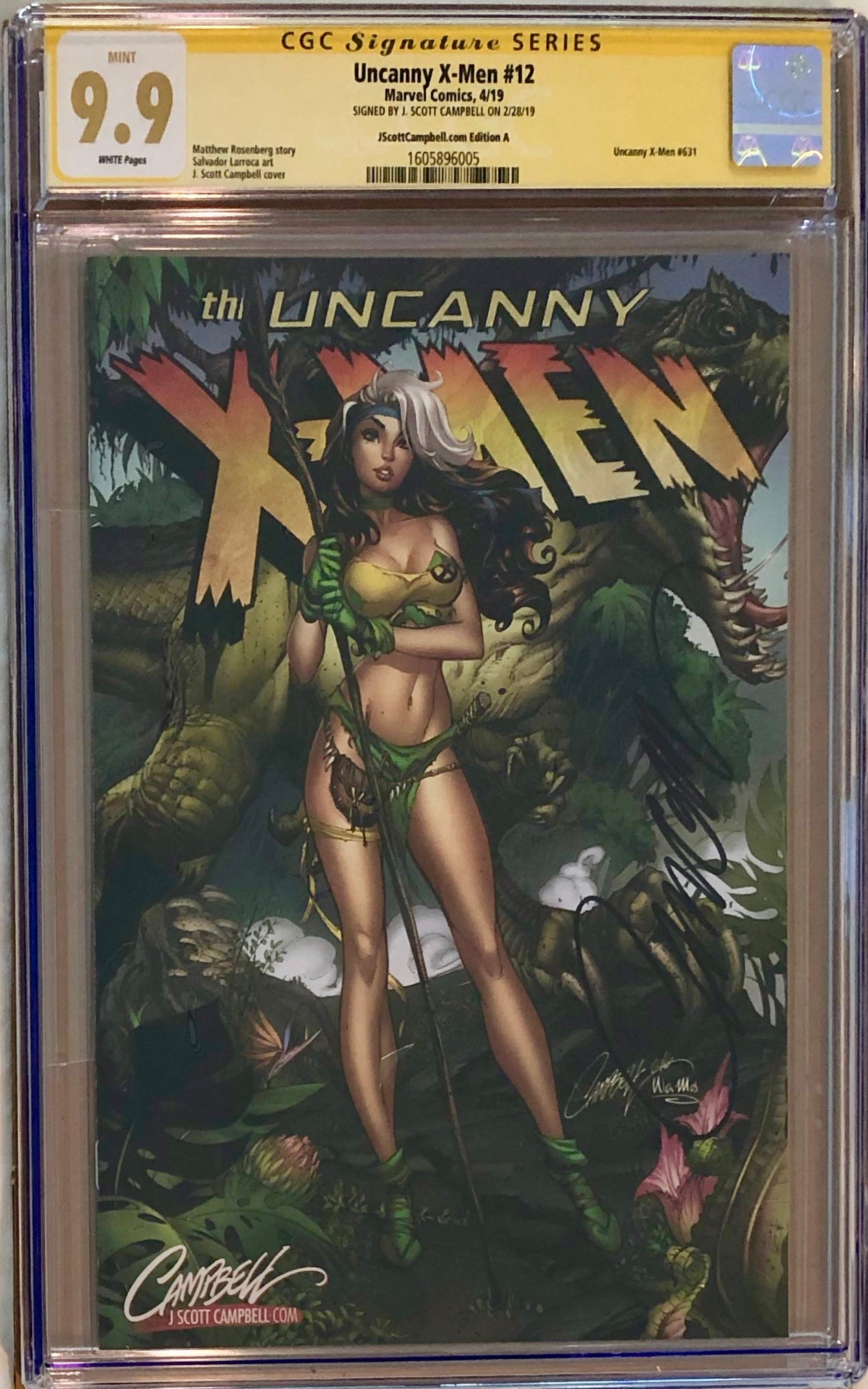Uncanny X-Men #12 J. Scott Campbell Edition A-G Exclusive Set CGC 9.9 SS MINT