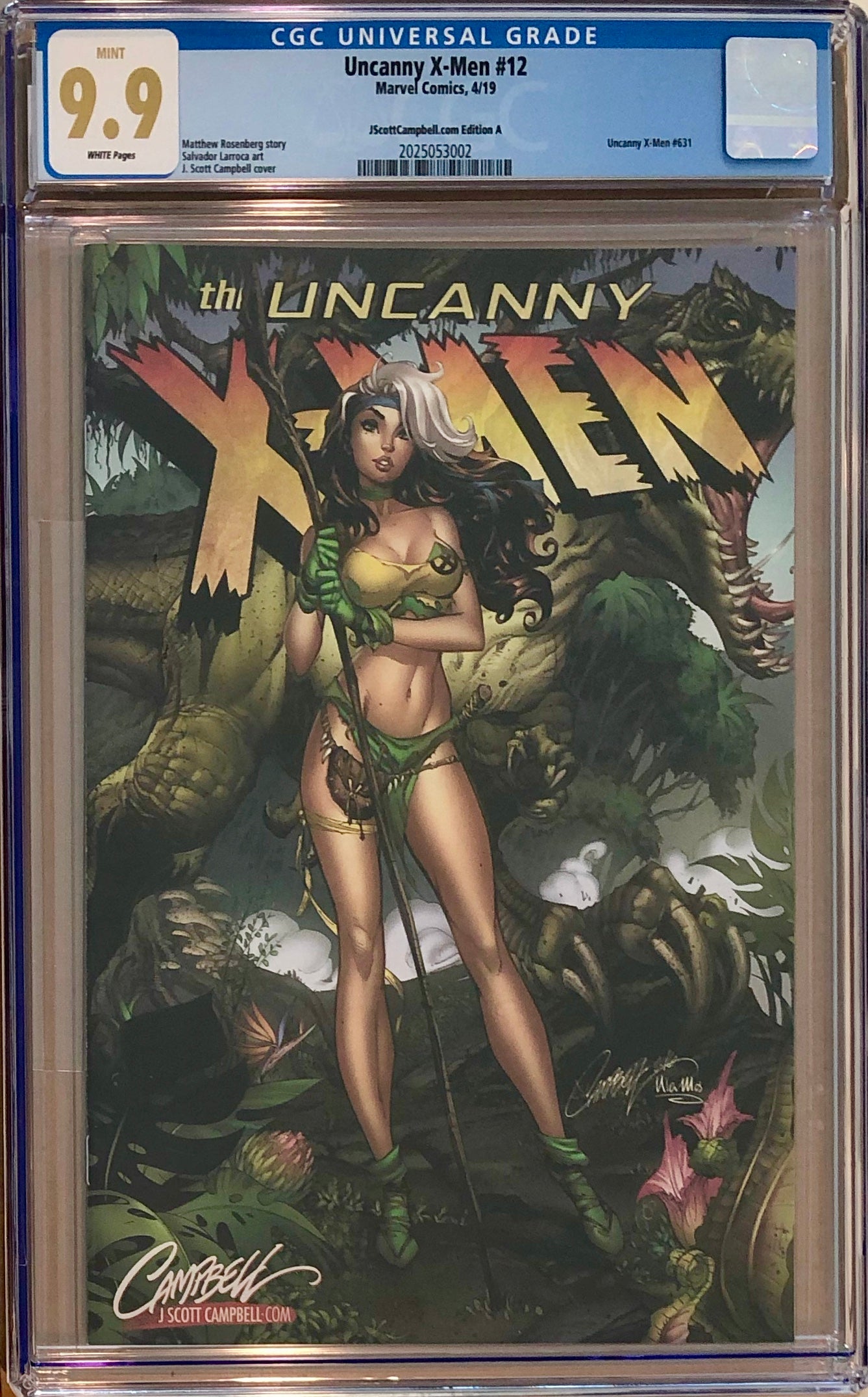 Uncanny X-Men #12 J. Scott Campbell Edition A-G Exclusive Set CGC 9.9 MINT