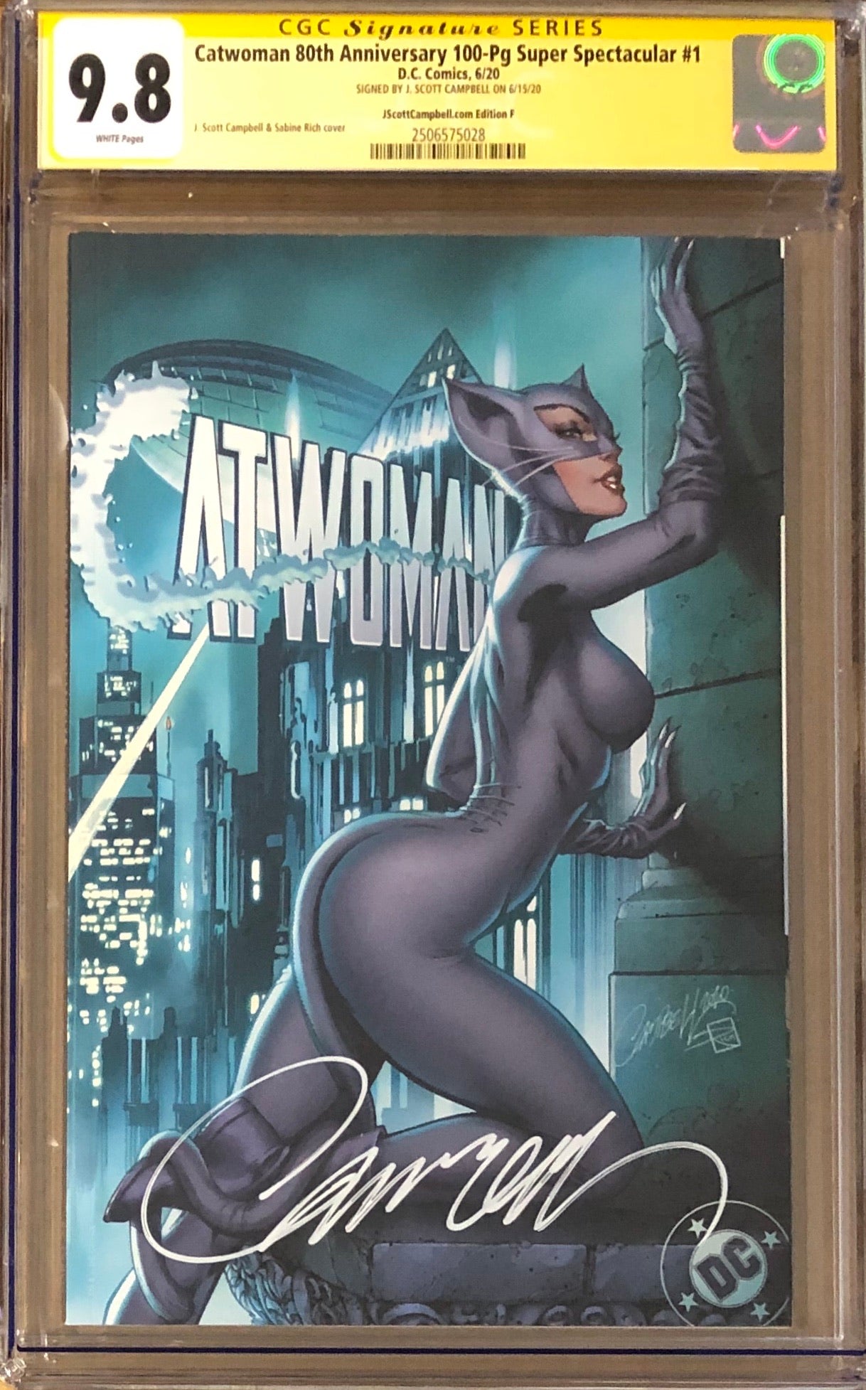 Catwoman 80th Anniversary 100 Page Super Spectacular #1 J. Scott Campbell Exclusive F "Year One" CGC 9.8 SS