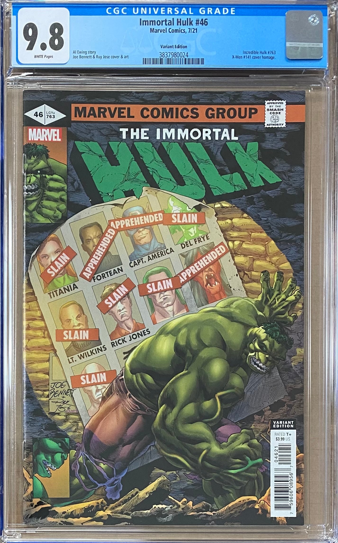Immortal Hulk #46 Variant CGC 9.8