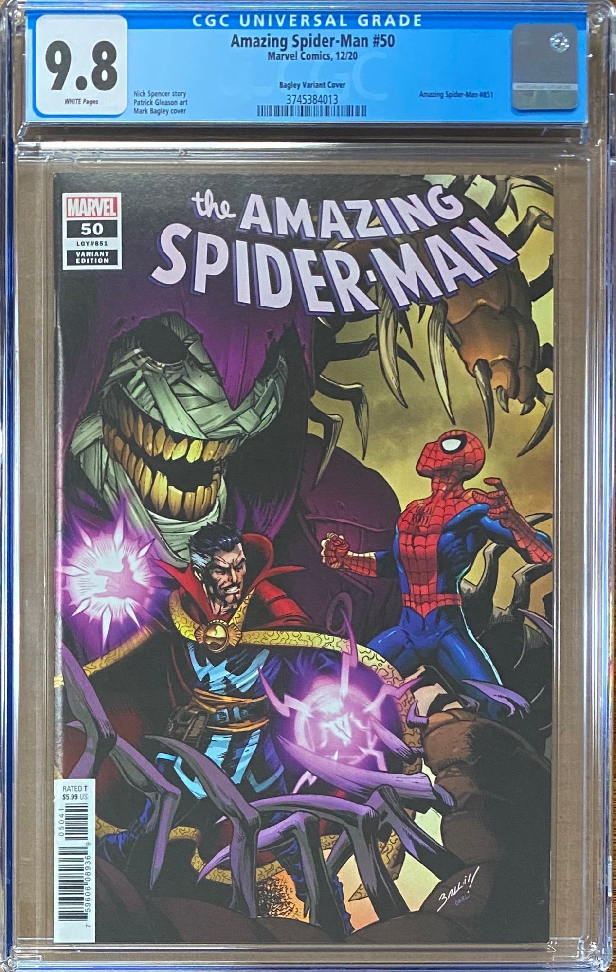 Amazing Spider-Man #50 Bagley Retailer Incentive Variant CGC 9.8