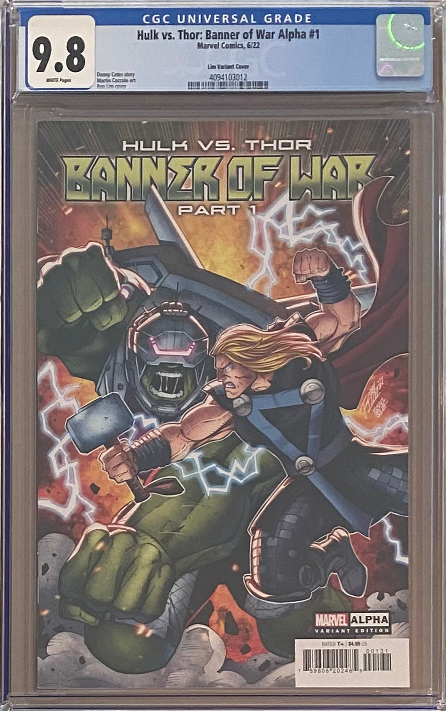 Hulk vs. Thor: Banner of War #1 Lim Variant CGC 9.8