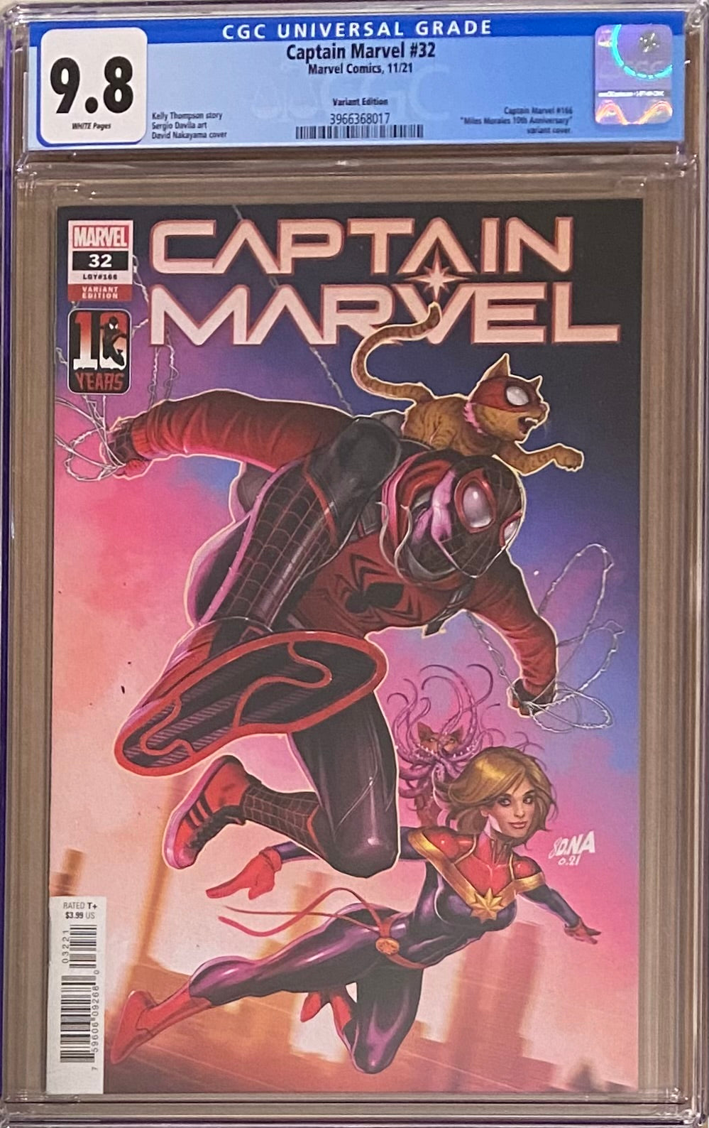 Captain Marvel #32 Nakayama Miles Morales 10th Anniversary Variant CGC 9.8