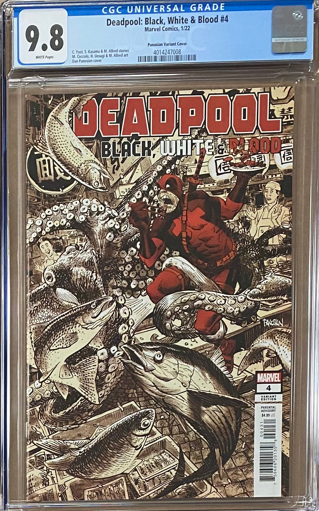 Deadpool: Black, White, and Blood #4 Panosian 1:25 Variant CGC 9.8