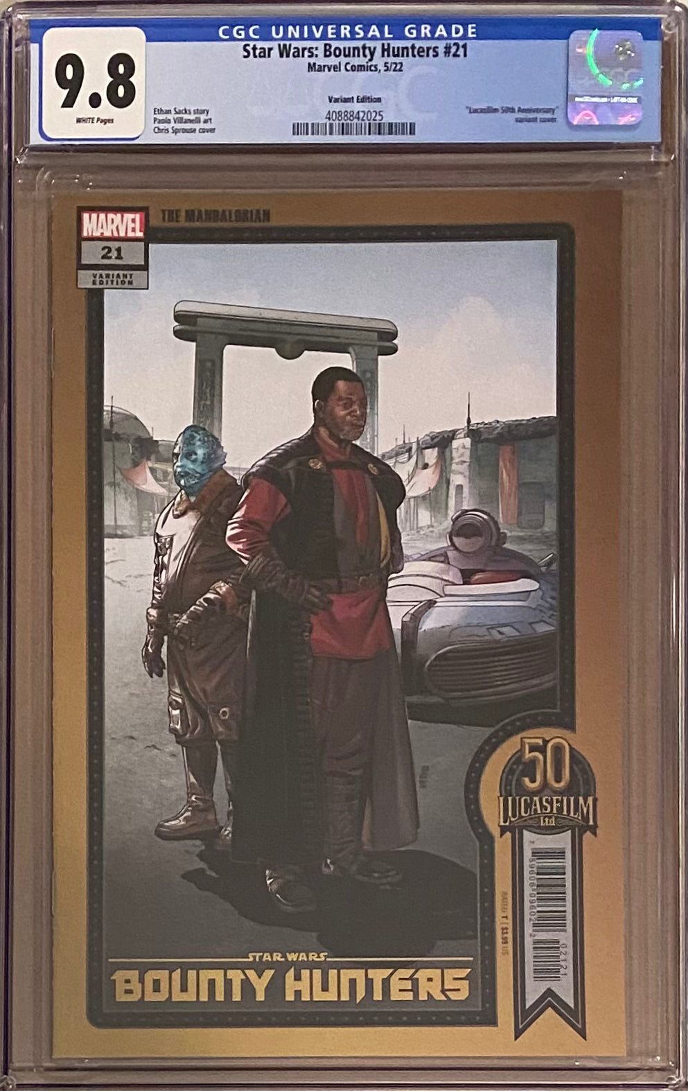 Star Wars: Bounty Hunters #21 Sprouse Mandalorian Variant CGC 9.8