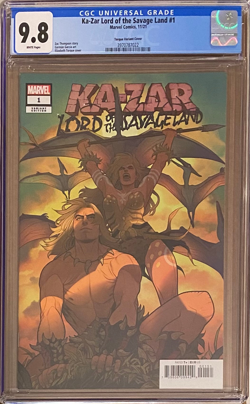 Ka-Zar: Lord of the Savage Land #1 Torque 1:25 Retailer Incentive Variant CGC 9.8