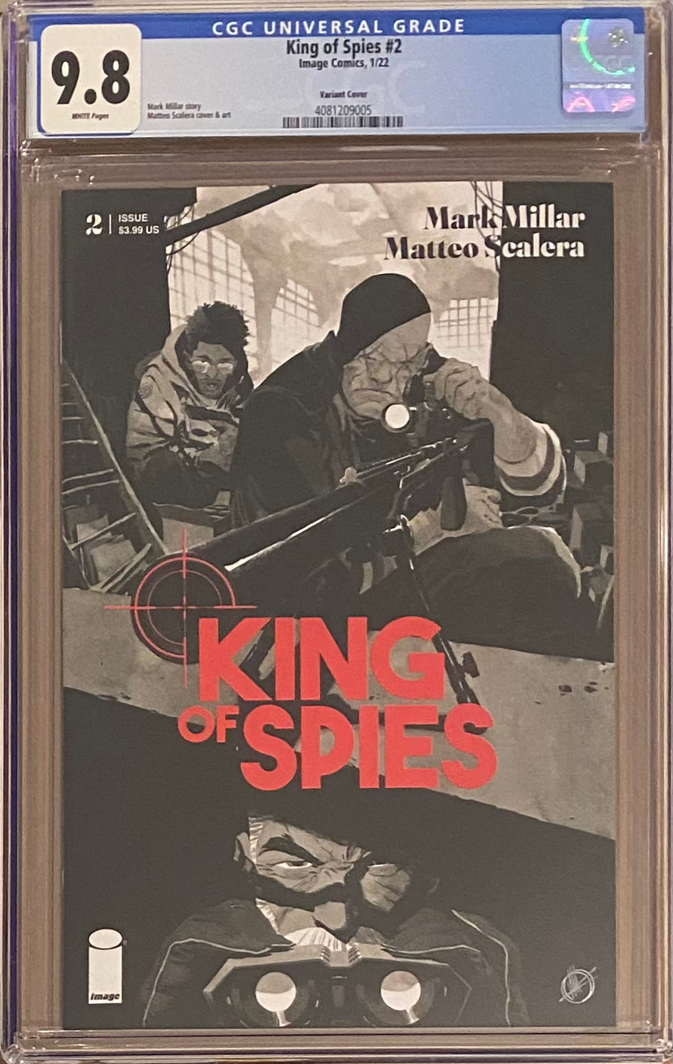 King of Spies #2 B&W Variant CGC 9.8