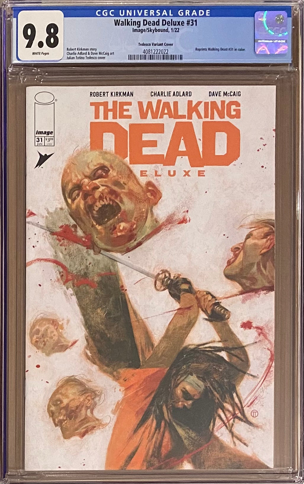 Walking Dead Deluxe #31 Tedesco Variant CGC 9.8