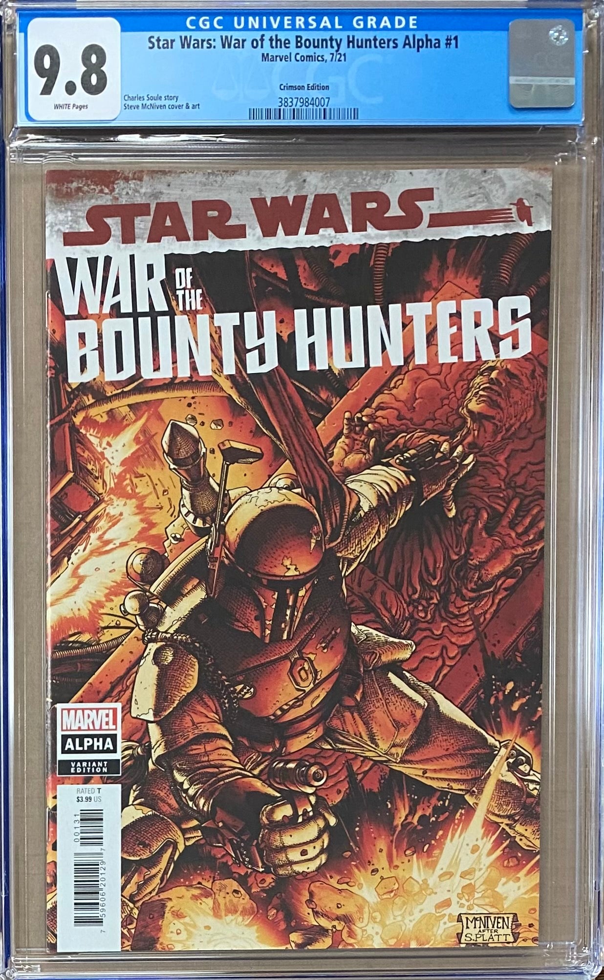Star Wars: War of the Bounty Hunters Alpha #1 Crimson Variant CGC 9.8