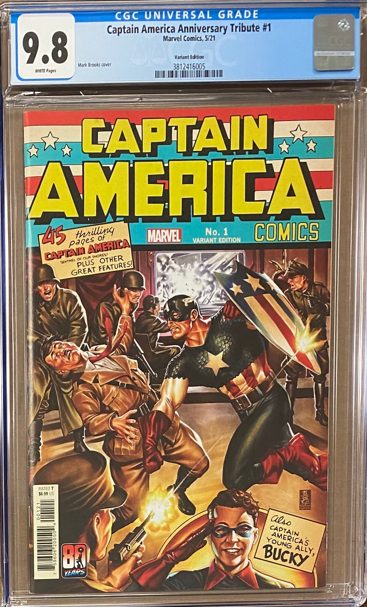 Captain America Anniversary Tribute #1 Brooks Variant CGC 9.8