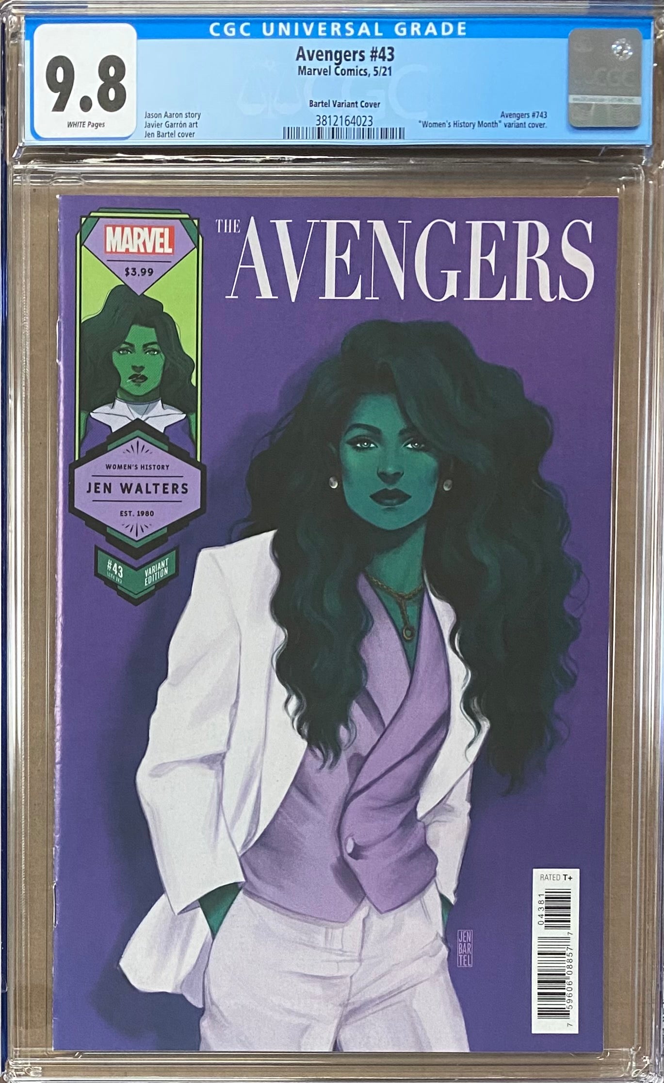 Avengers #43 She-Hulk "Women's History Month" Variant CGC 9.8