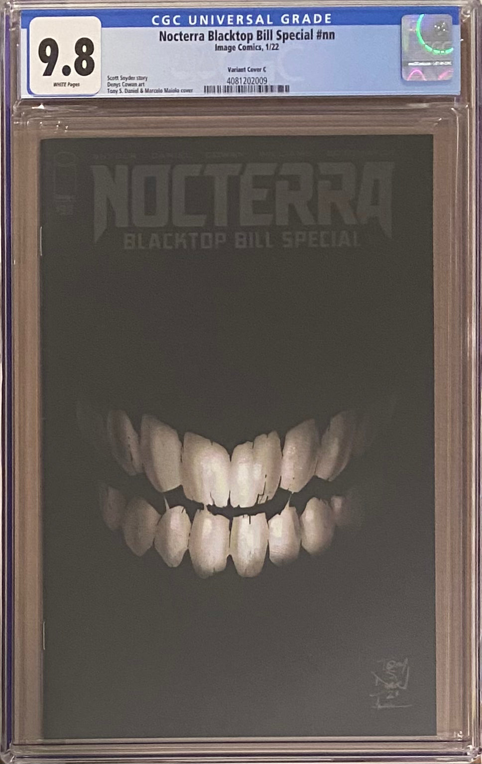 Nocterra: Blacktop Bill Special #1 Blackout Variant CGC 9.8