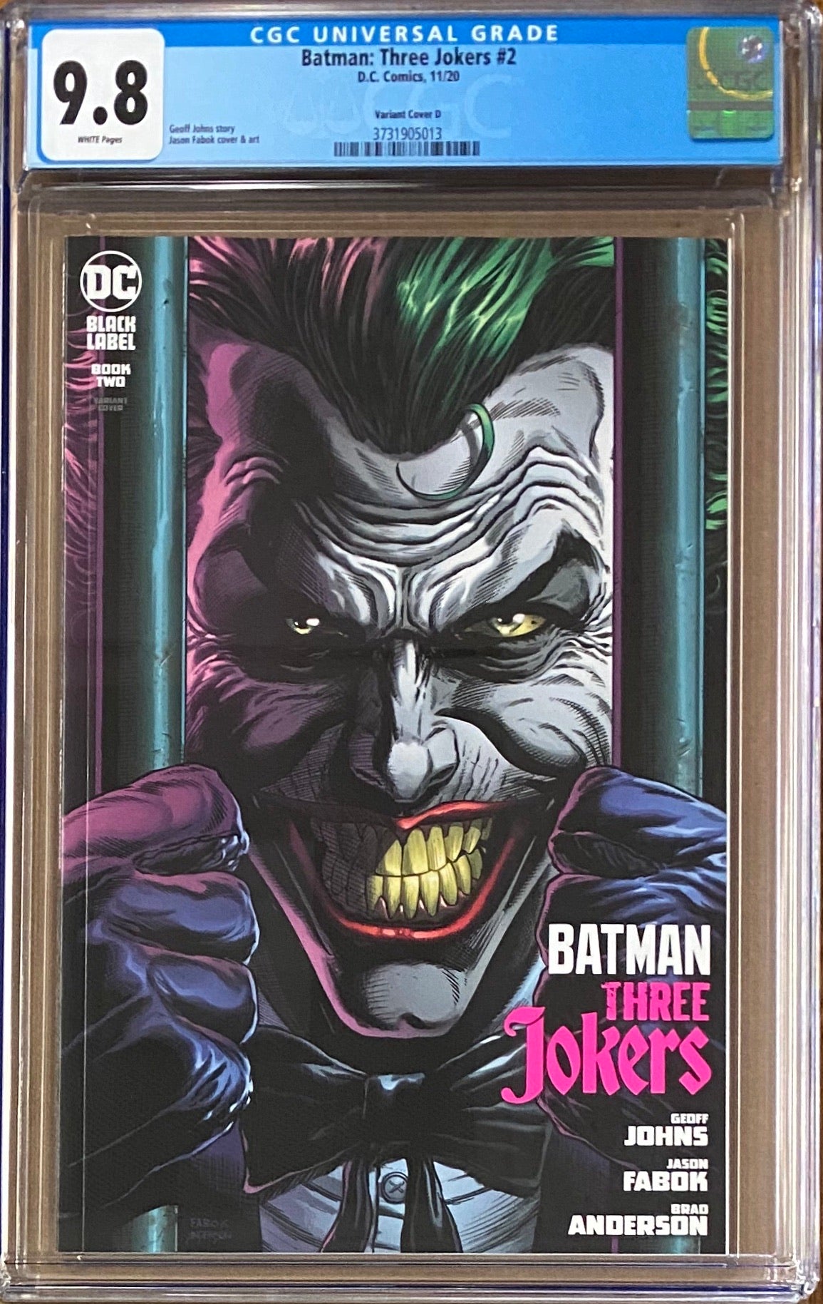 Batman: Three Jokers #2 "Behind Bars" Premium Variant DC Black Label CGC 9.8