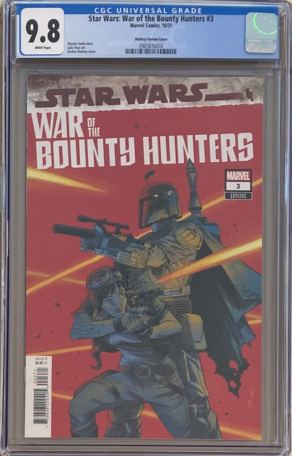 Star Wars: War of the Bounty Hunters #3 Shalvey 1:50 Retailer Incentive Variant CGC 9.8