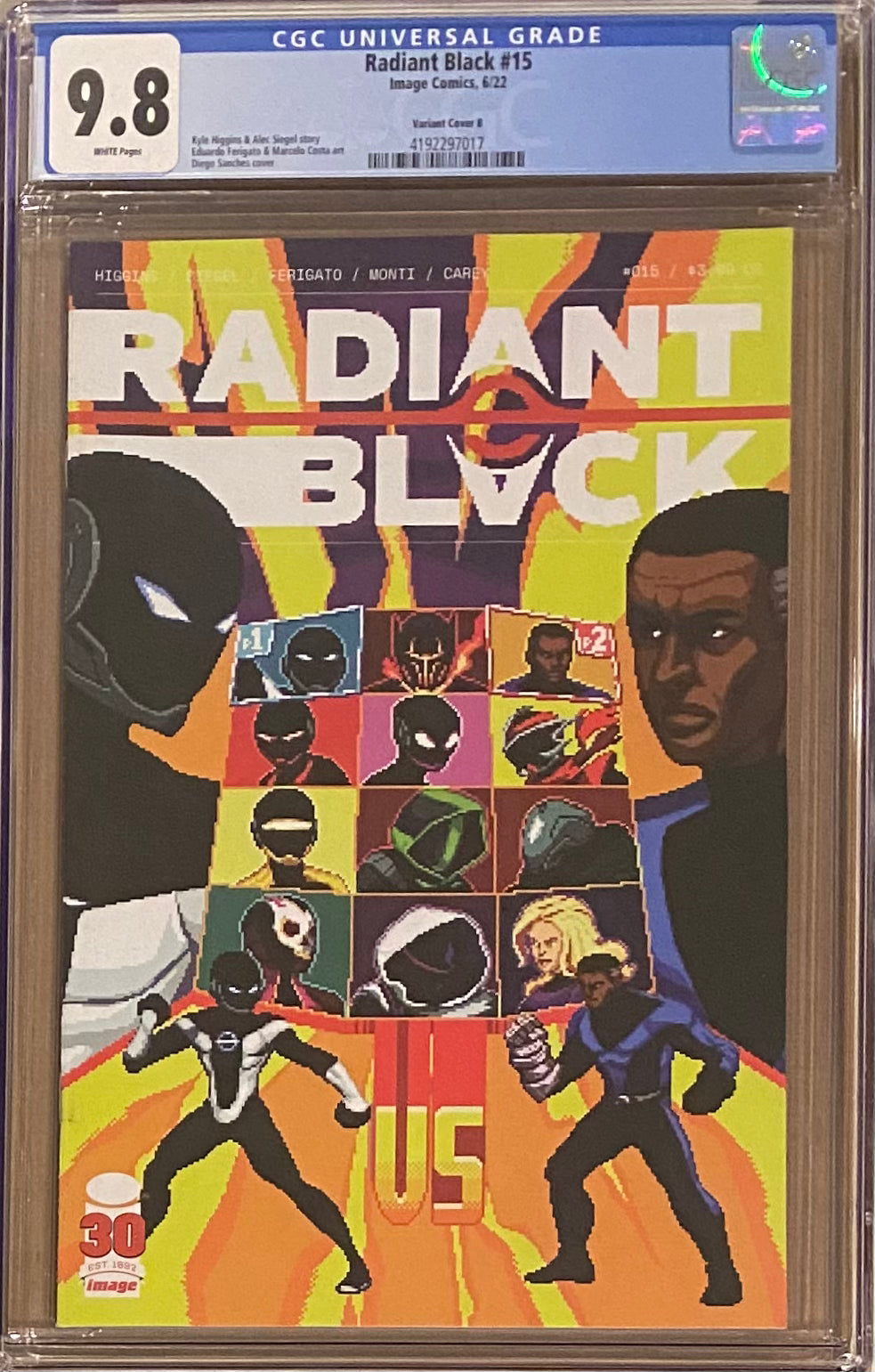 Radiant Black #15 Variant CGC 9.8