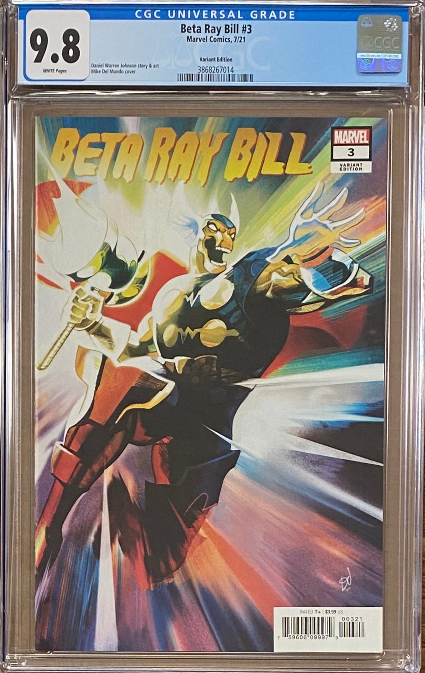 Beta Ray Bill #3 1:25 Retailer Incentive Variant CGC 9.8