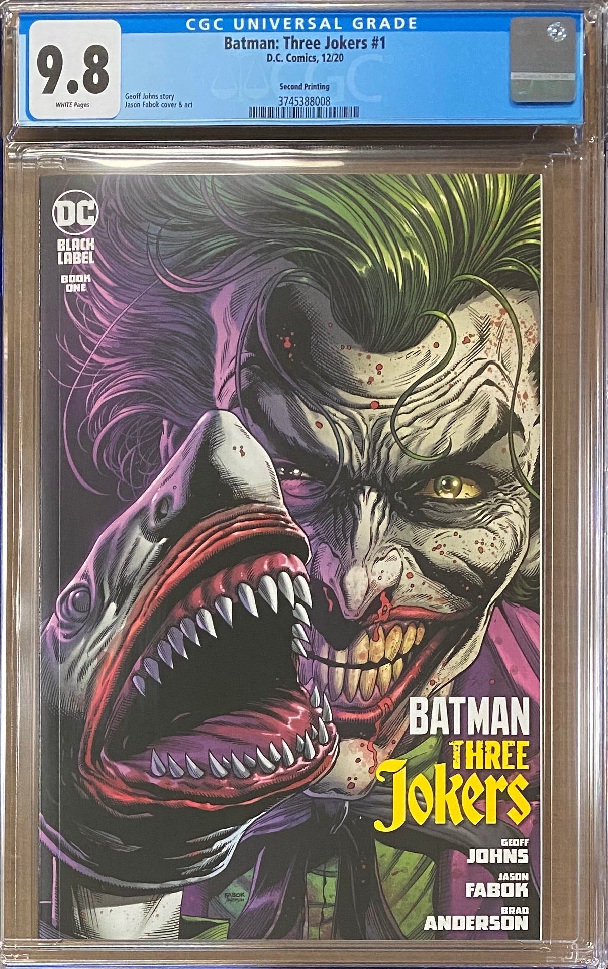 Batman: Three Jokers #1 Second Printing DC Black Label CGC 9.8