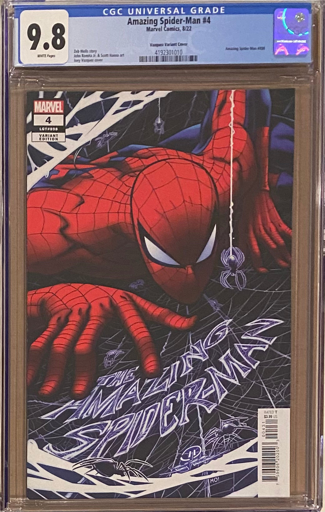 Amazing Spider-Man #4 Vazquez 1:25 Retailer Incentive Variant CGC 9.8