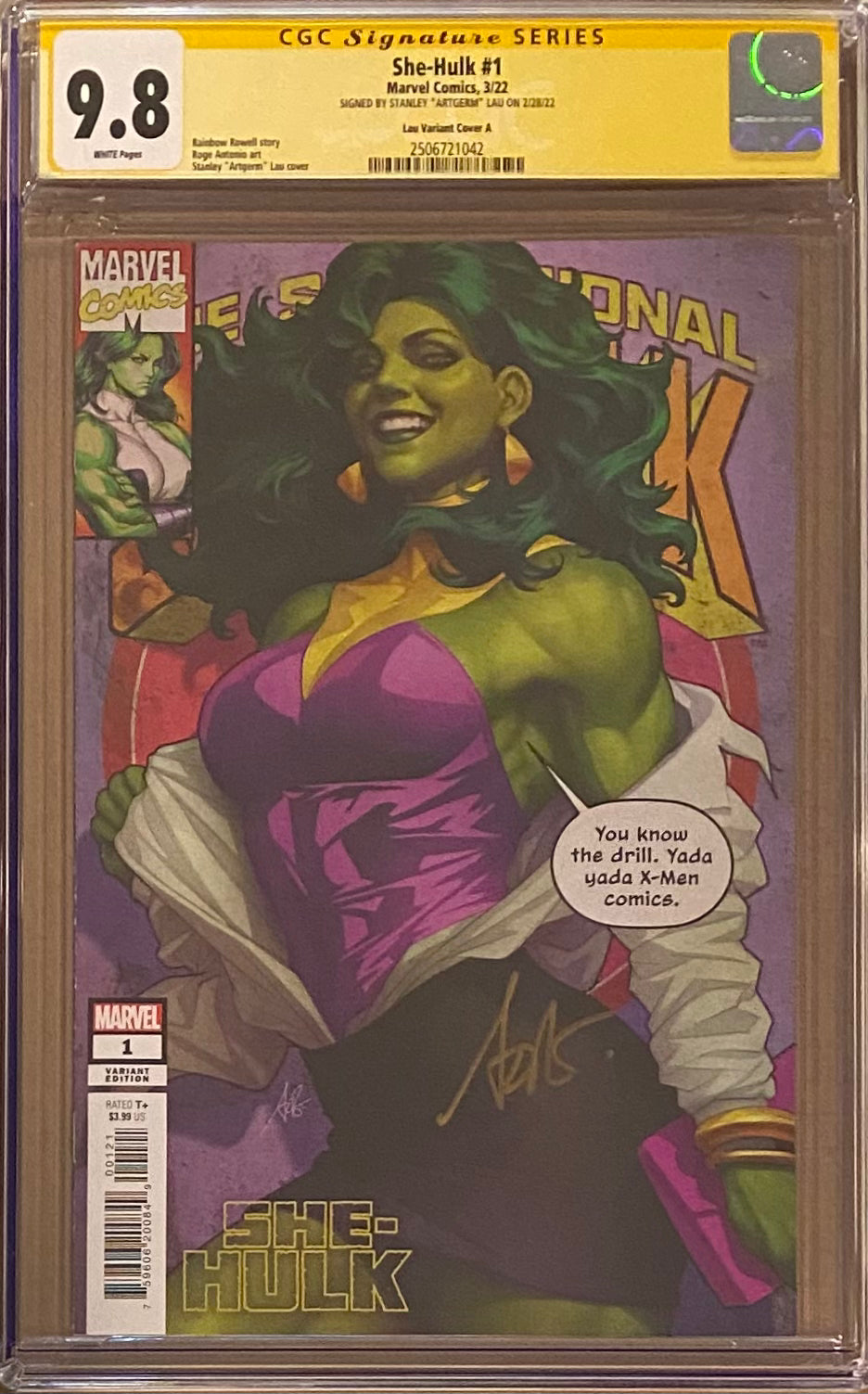 She-Hulk #1 Artgerm Variant CGC 9.8 SS