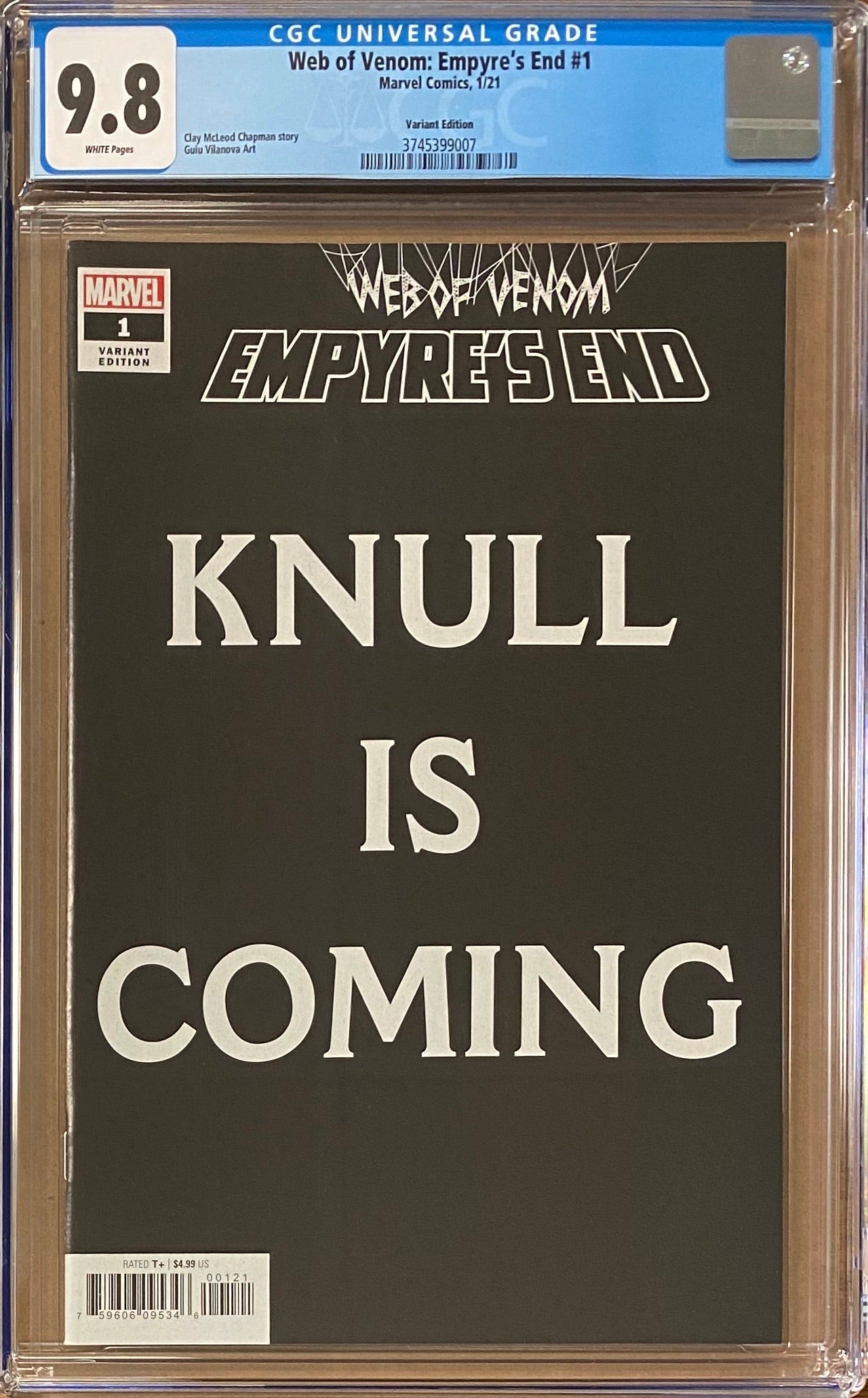 Web of Venom: Empyre's End #1 "Knull is Coming" Variant CGC 9.8