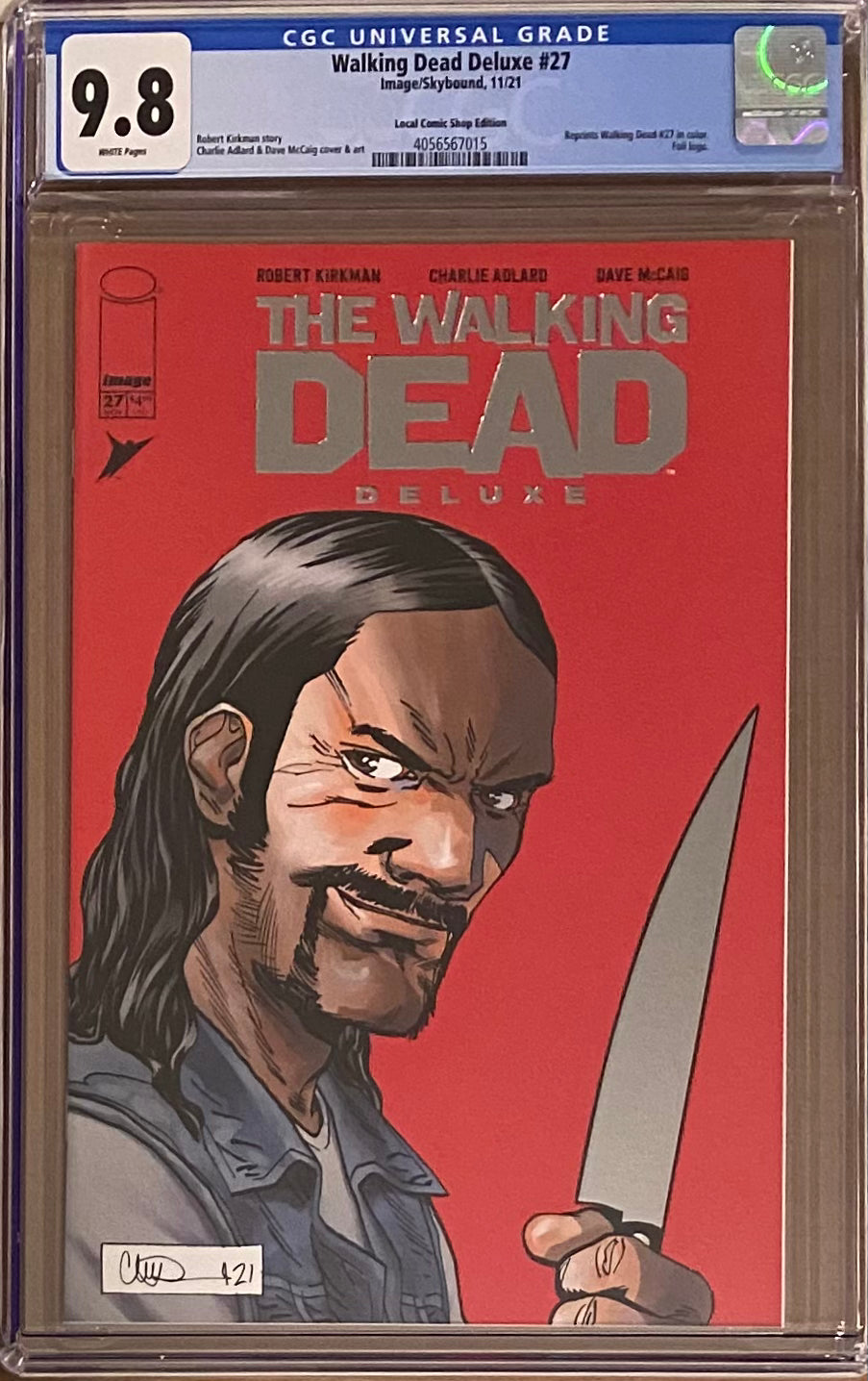 Walking Dead Deluxe #27 Adlard LCSD Foil Variant CGC 9.8