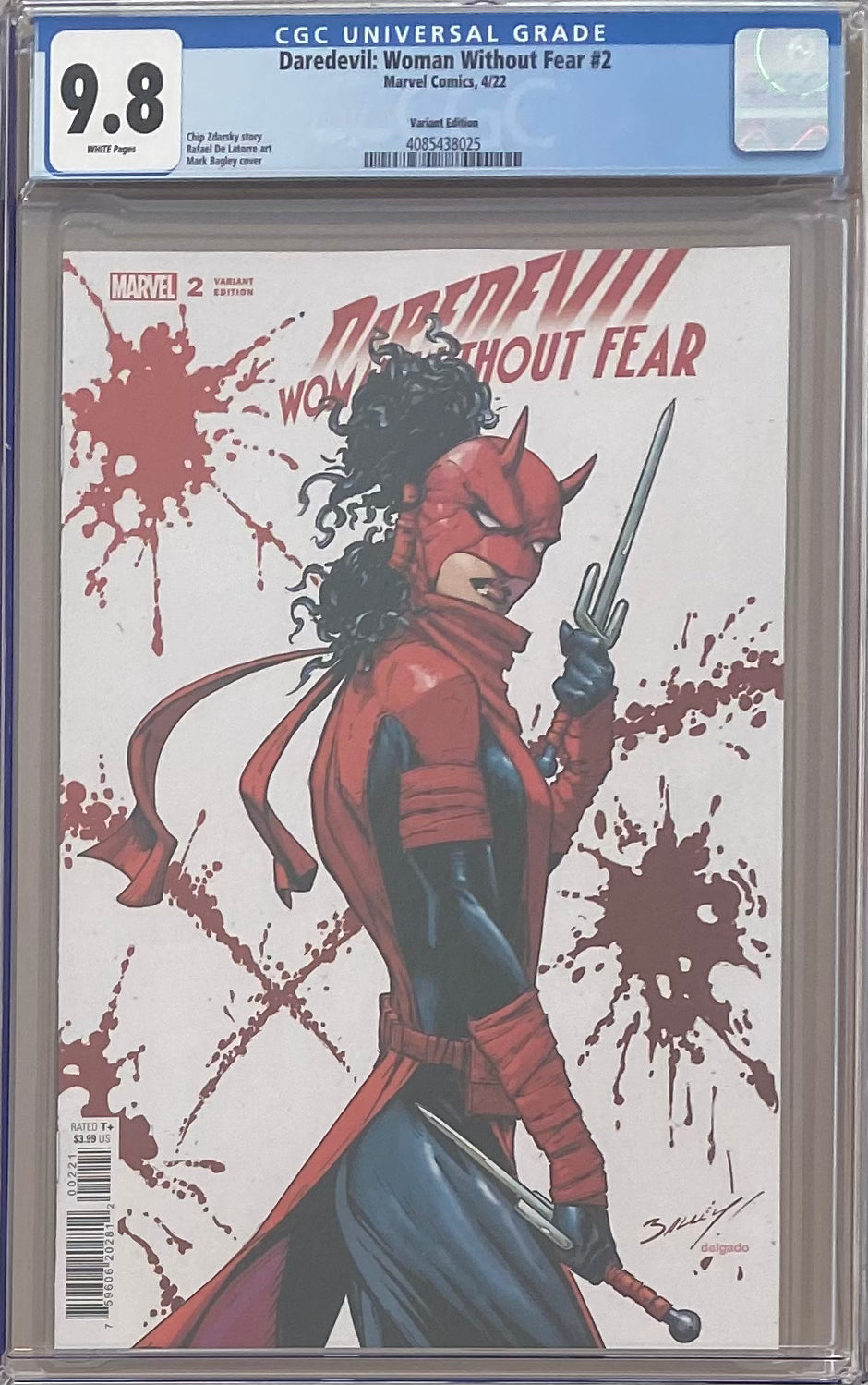 Daredevil: Woman Without Fear #2 Bagley Variant CGC 9.8