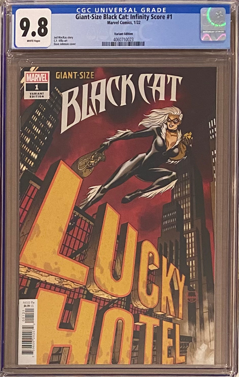 Giant Size Black Cat: Infinity Score #1 Johnson Variant CGC 9.8