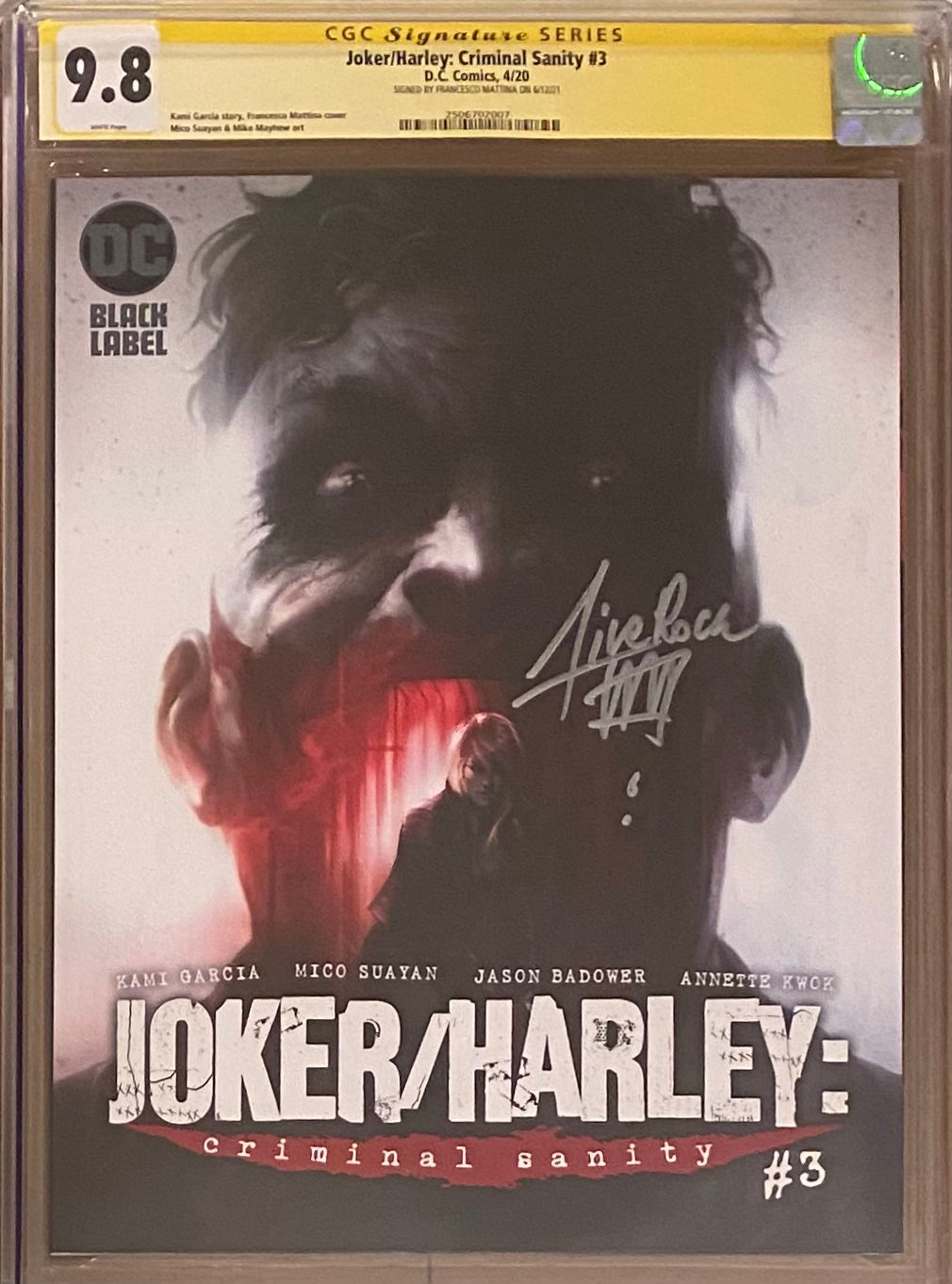 Joker/Harley: Criminal Sanity #3 Mattina Cover DC Black Label CGC 9.8 SS
