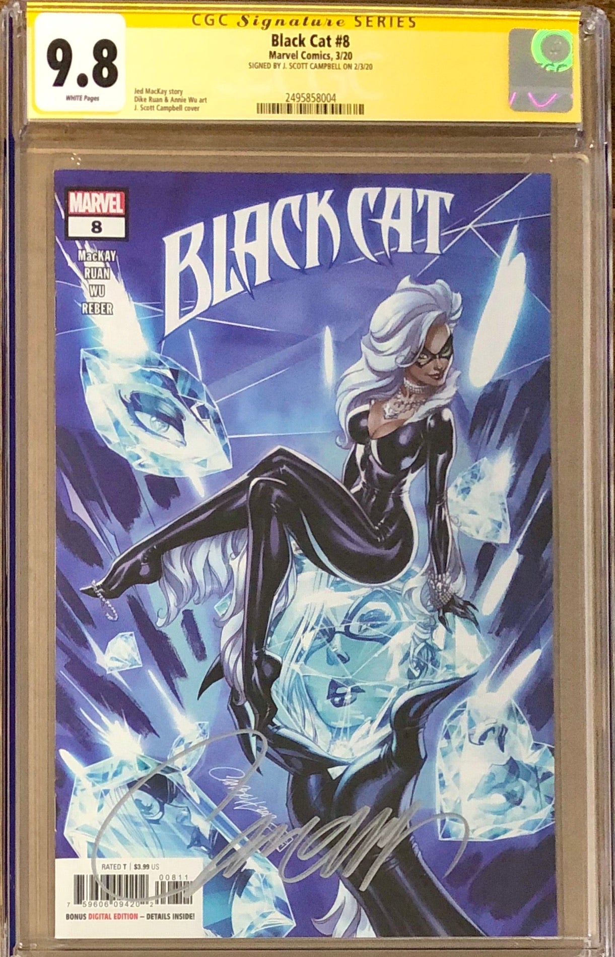 Black Cat #8 J. Scott Campbell CGC 9.8 SS