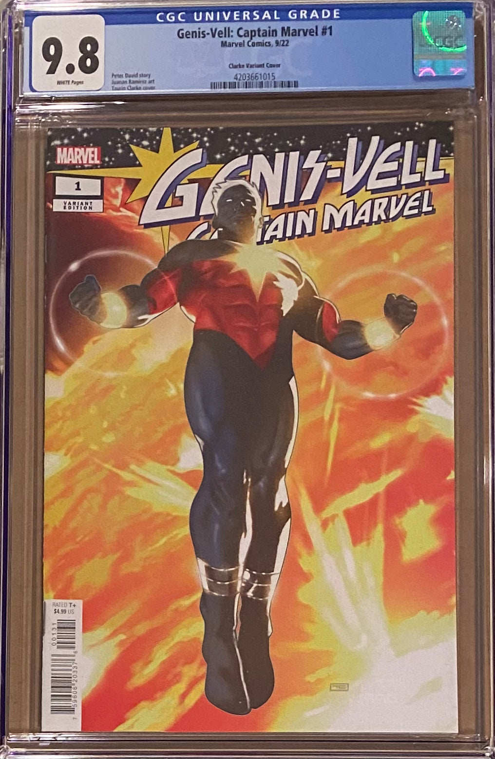 Genis-Vell: Captain Marvel #1 Clarke 1:50 Retailer Incentive Variant CGC 9.8