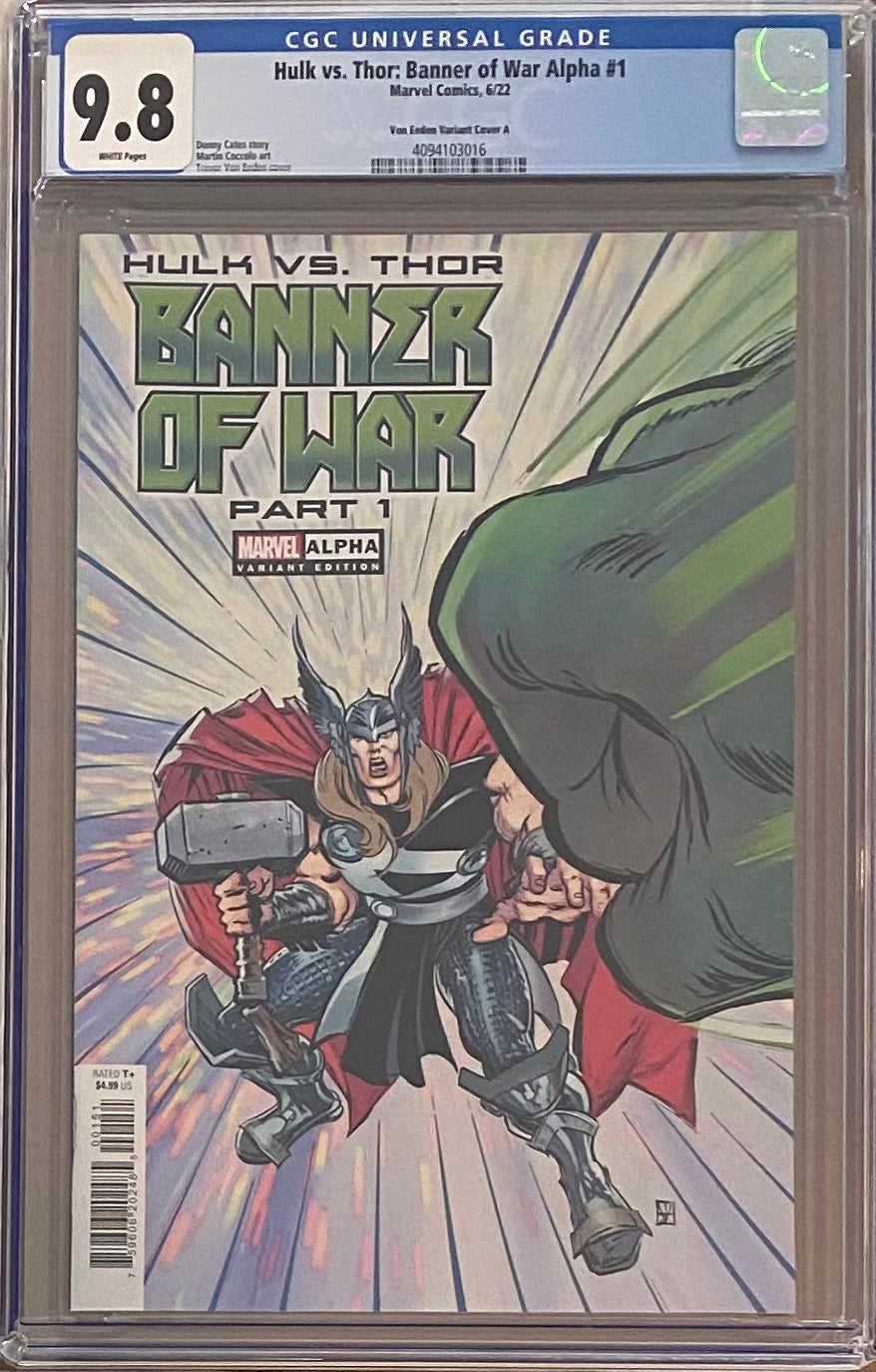 Hulk vs. Thor: Banner of War #1 Von Eeden "Thor" Variant A CGC 9.8