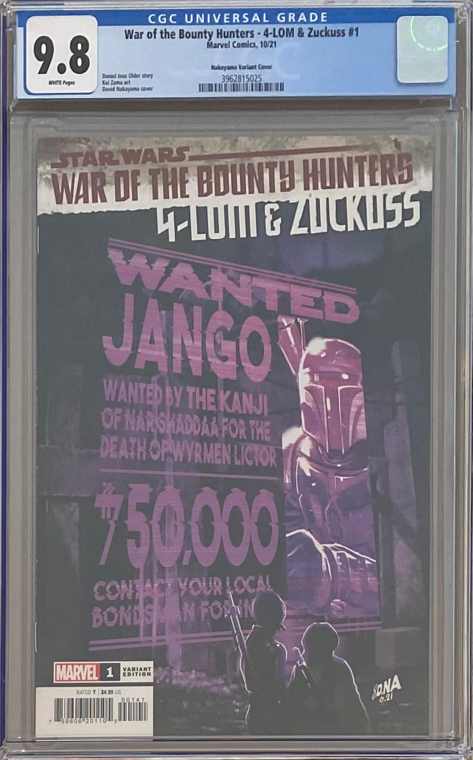 Star Wars: War of the Bounty Hunters - 4-Lom & Zuckuss #1 Wanted Poster Variant CGC 9.8