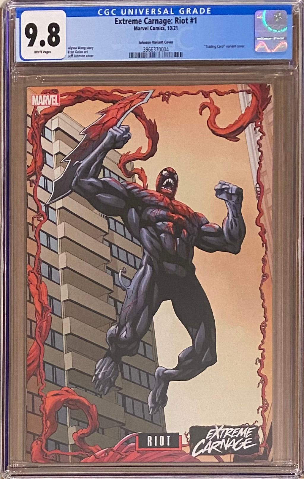 Extreme Carnage: Riot #1 Johnson Connecting Variant CGC 9.8