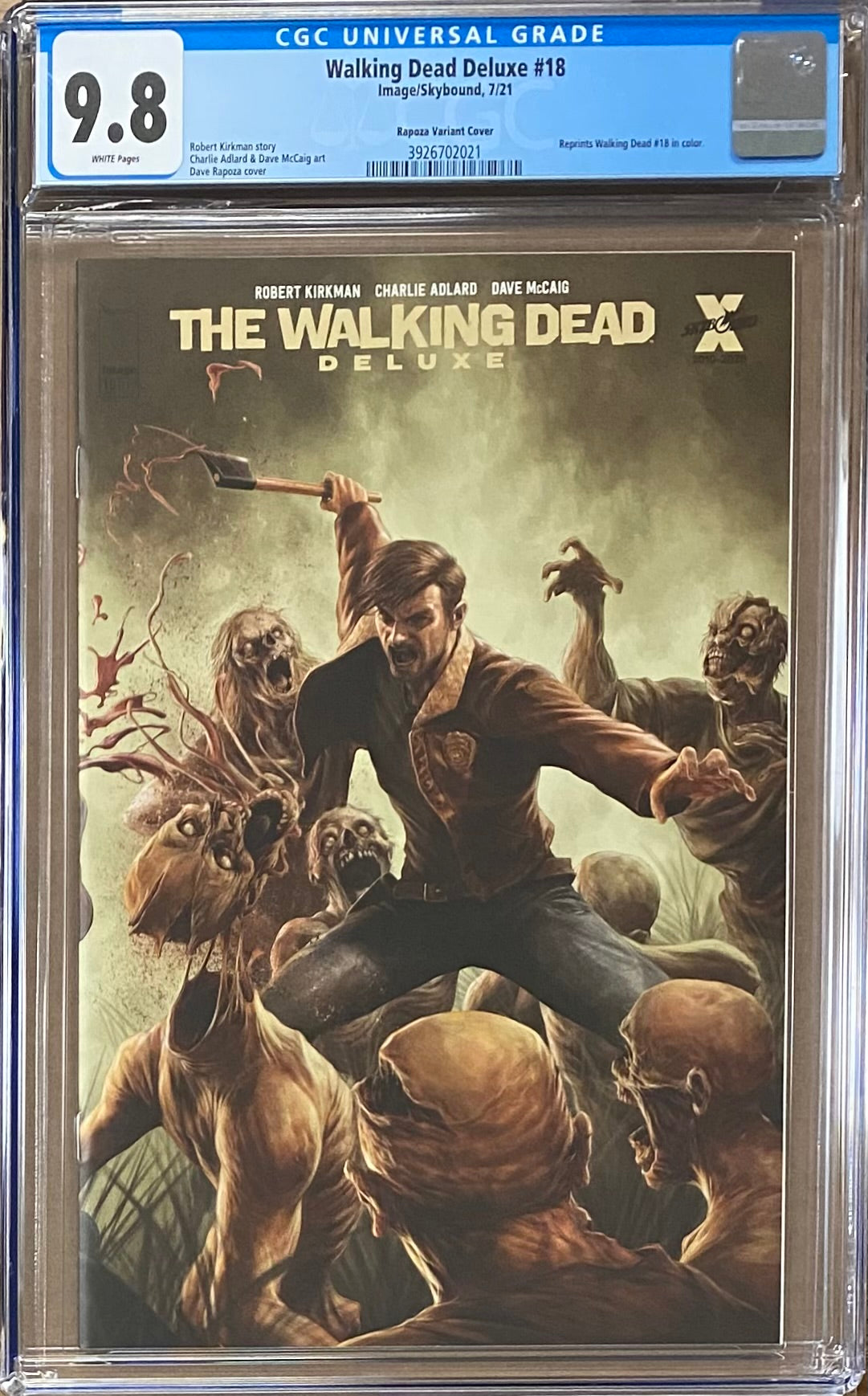 Walking Dead Deluxe #18 Rapoza Variant CGC 9.8