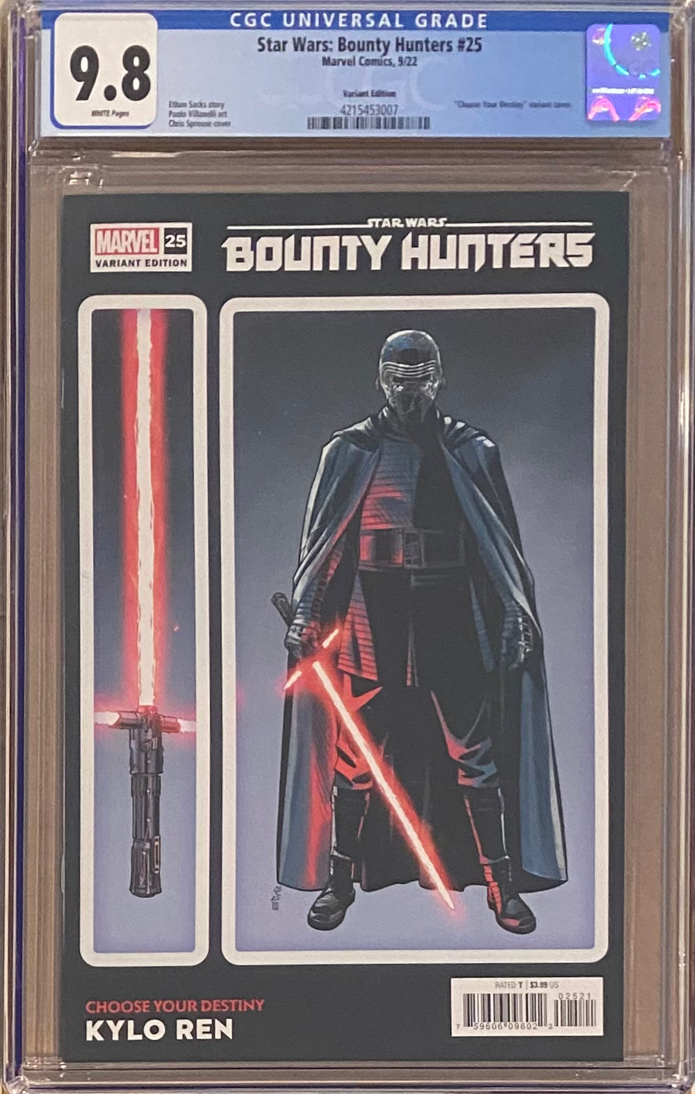 Star Wars: Bounty Hunters #25 Sprouse Variant CGC 9.8