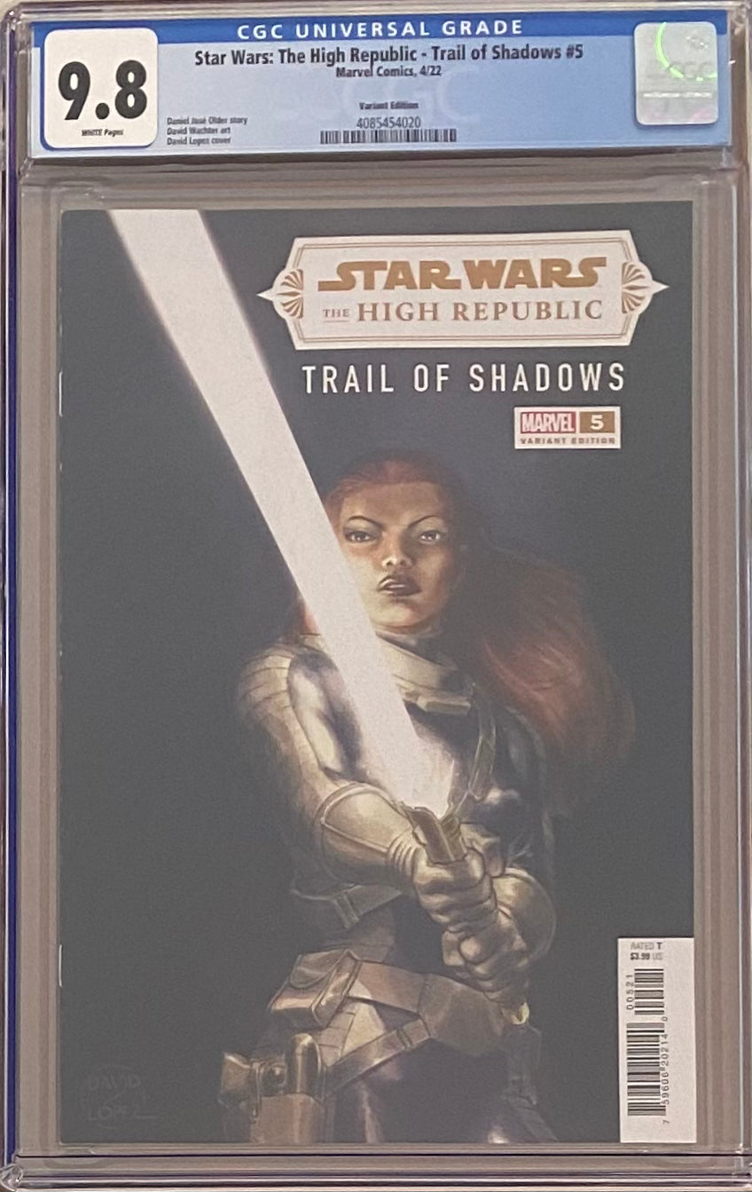 Star Wars: The High Republic - Trail of Shadows #5 Variant CGC 9.8