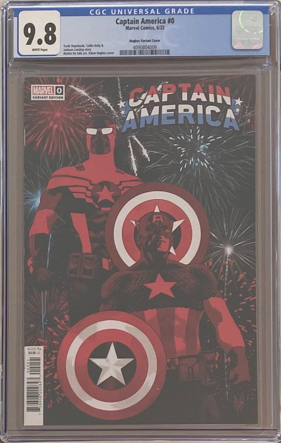 Captain America #0 Hughes 1:50 Retailer Incentive Variant CGC 9.8