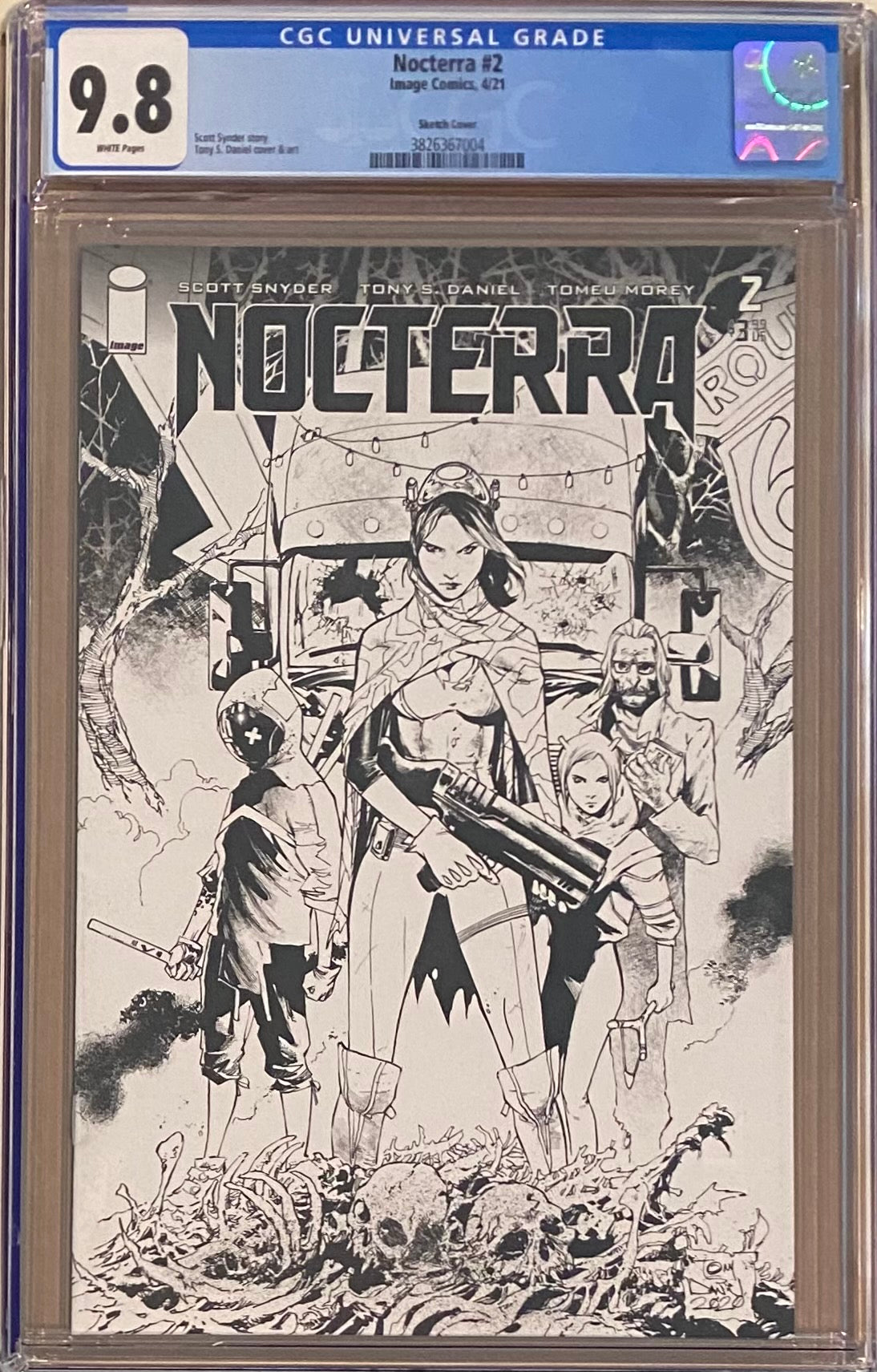 Nocterra #2 1:50 B/W Retailer Incentive Variant CGC 9.8