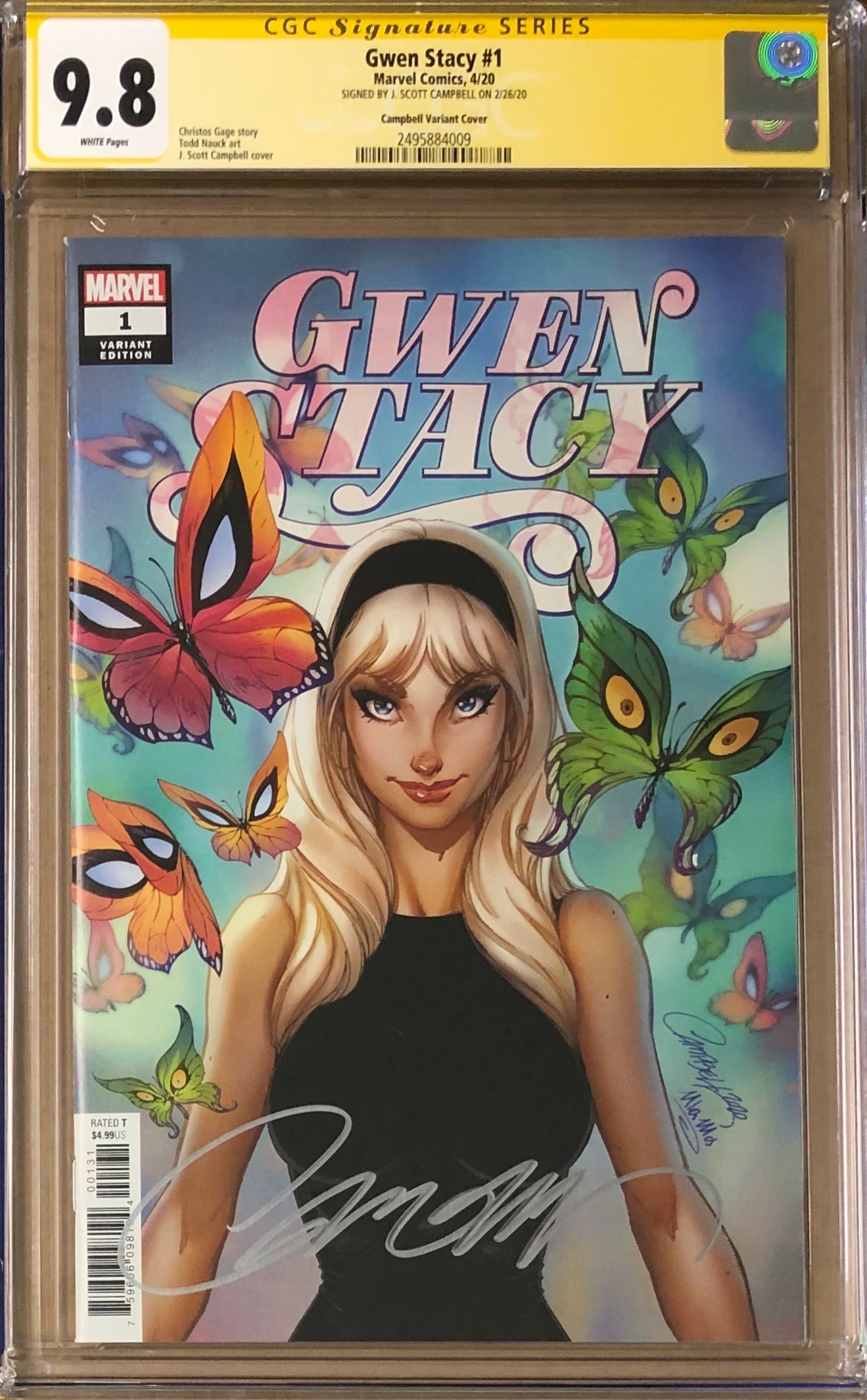 Gwen Stacy #1 J. Scott Campbell Variant CGC 9.8 SS