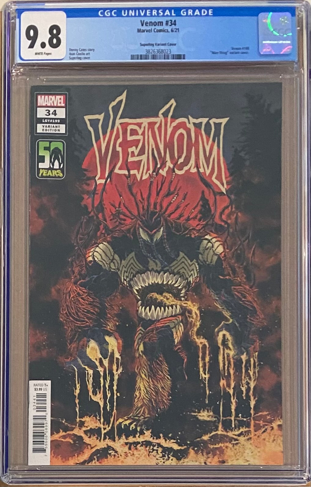 Venom #34 Superlog "Venom-Thing" Variant CGC 9.8