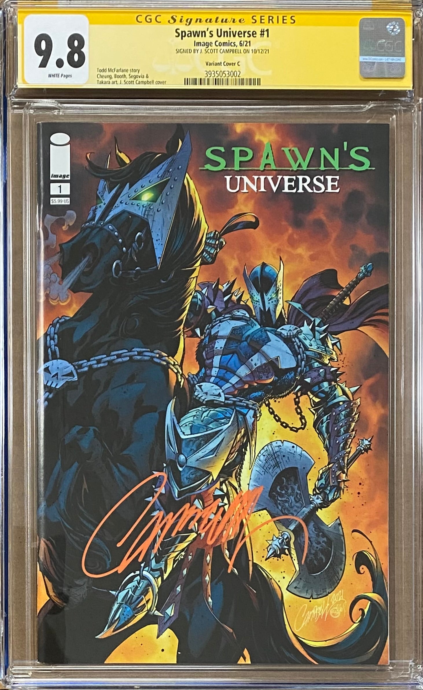 Spawn's Universe #1 Cover C - Campbell "Medieval Spawn" CGC 9.8 SS