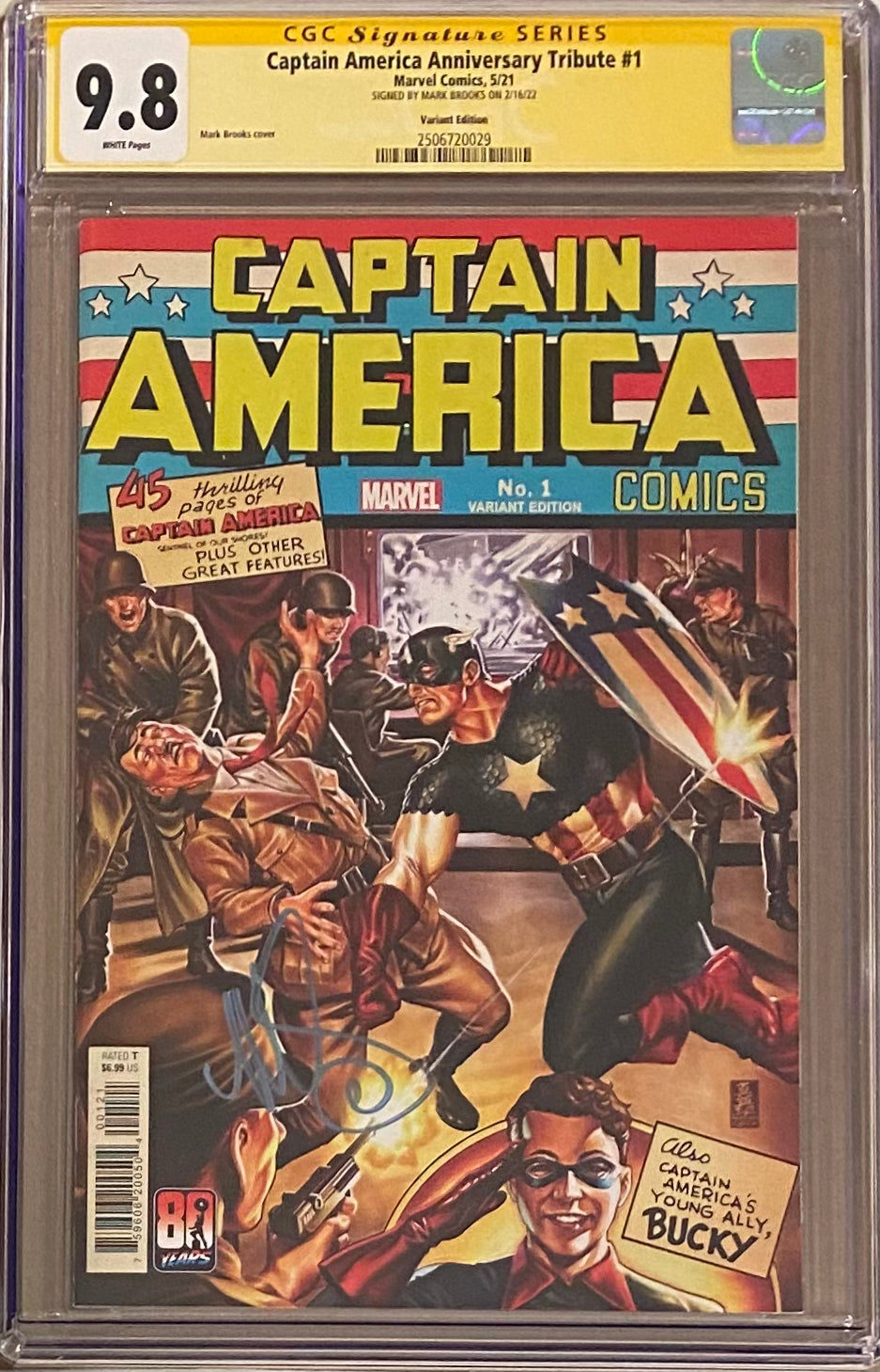 Captain America Anniversary Tribute #1 Brooks Variant CGC 9.8 SS