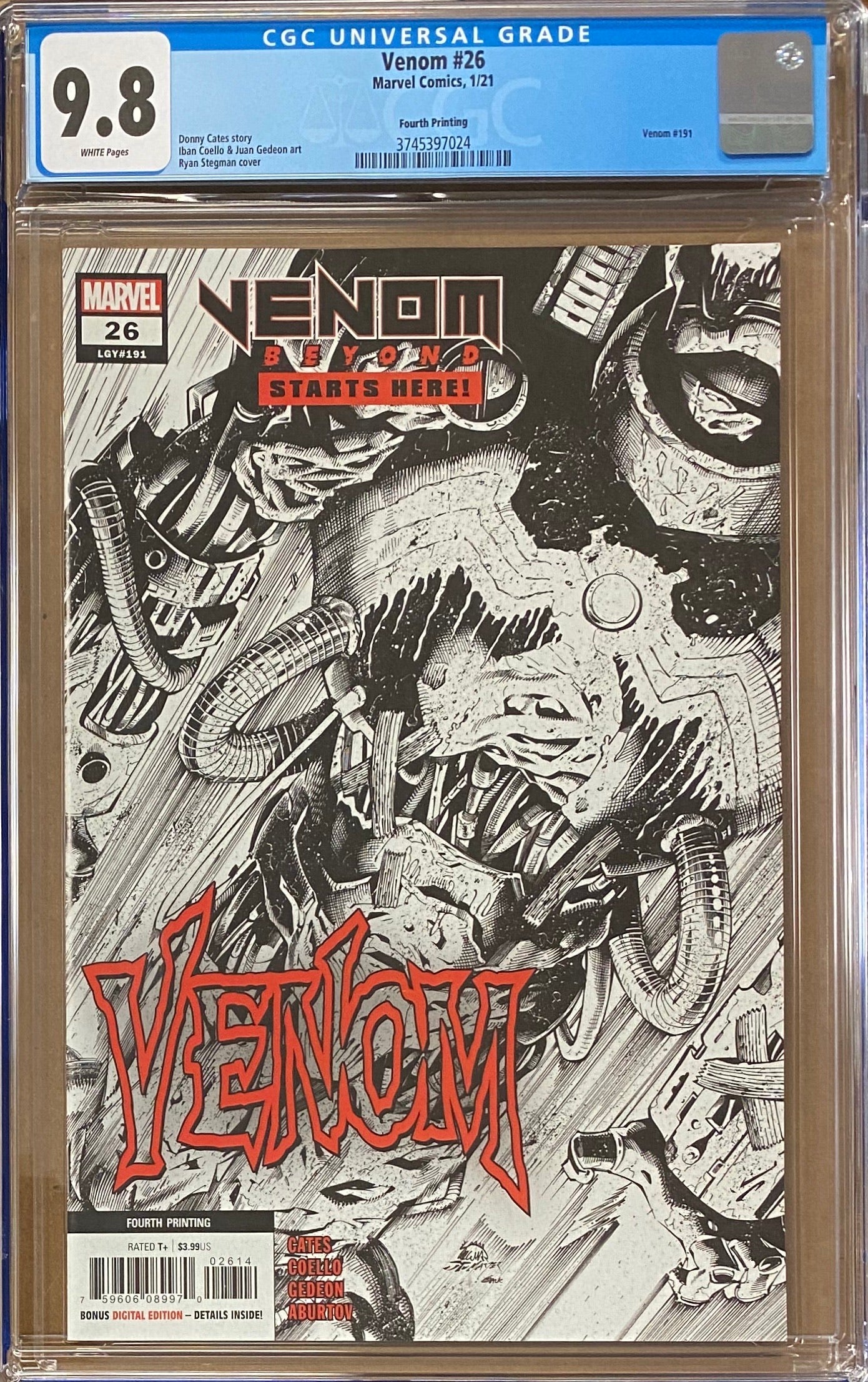 Venom #26 Fourth Printing CGC 9.8