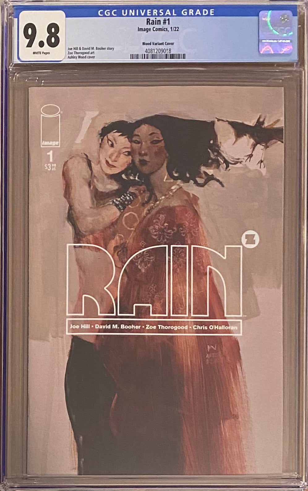 Rain #1 Wood 1:25 Retailer Incentive Variant CGC 9.8