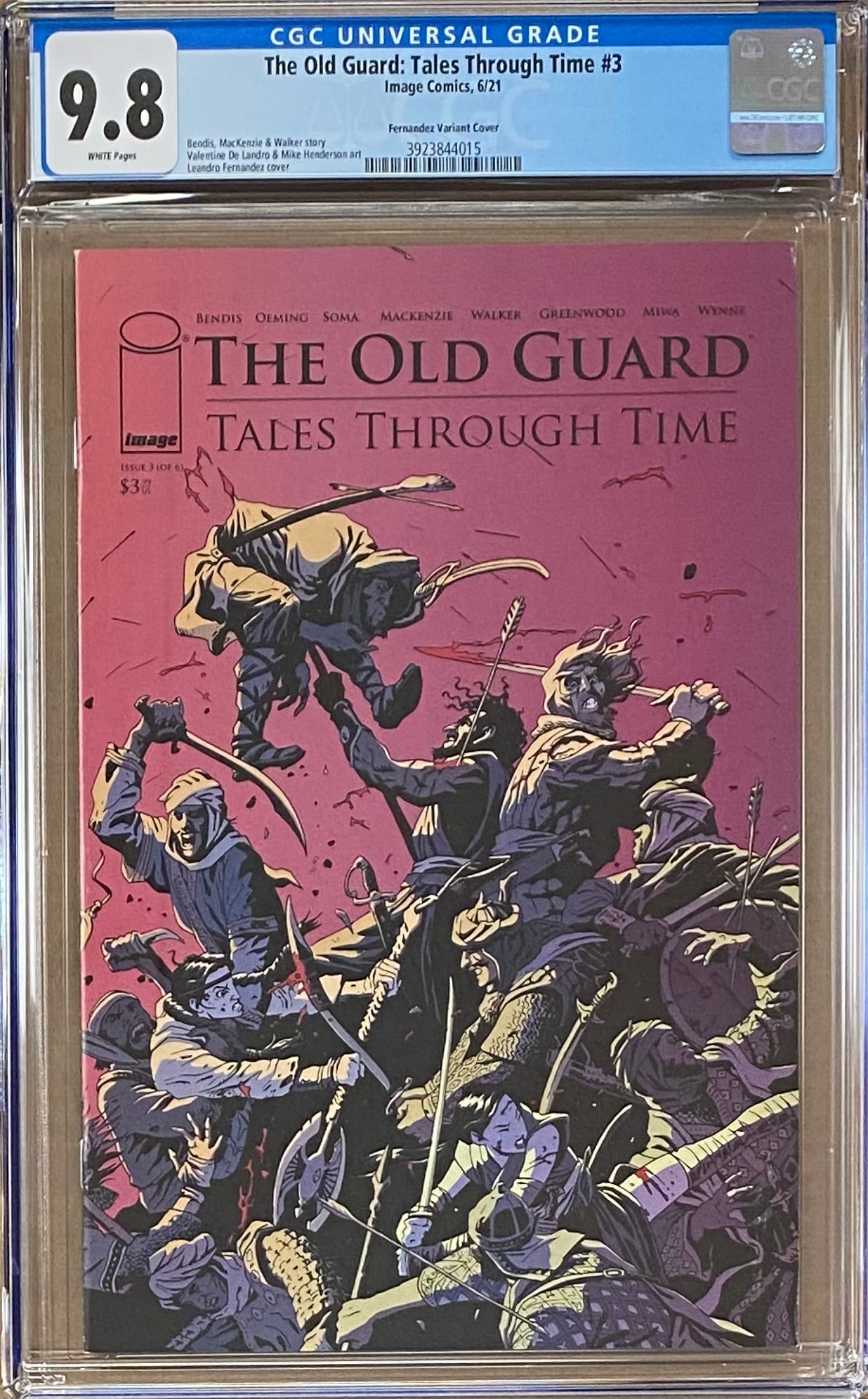 The Old Guard: Tales Through Time #3 Fernandez "Battlefield" Variant CGC 9.8