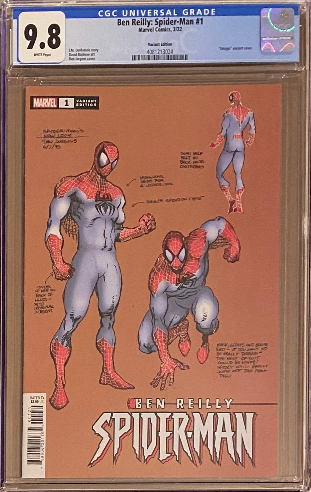 Ben Reilly: Spider-Man #1 Jurgens 1:10 Retailer Incentive Variant CGC 9.8