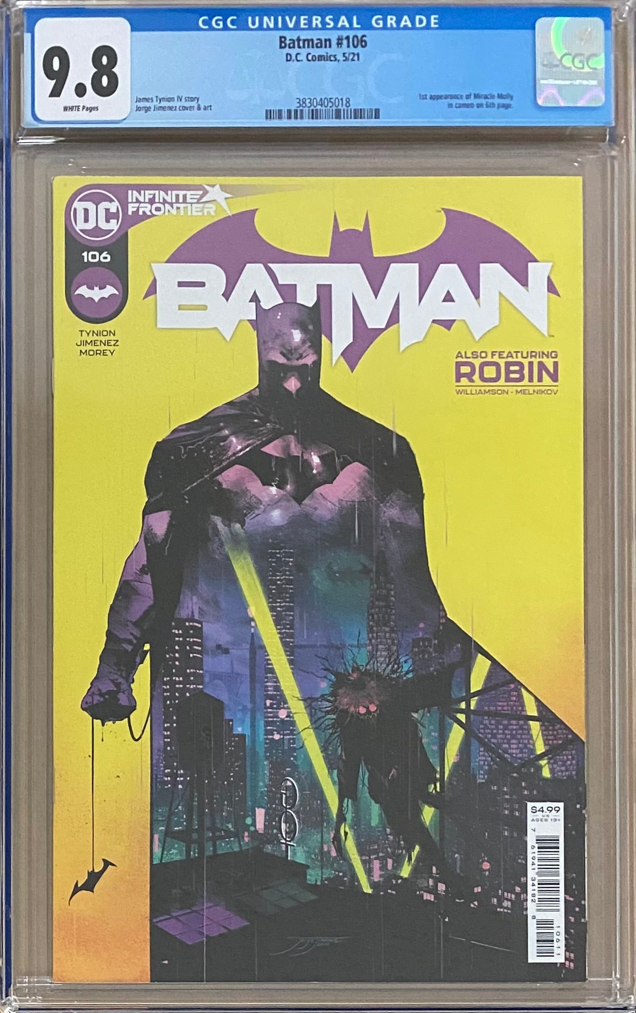 BATMAN #117 BESCH 1:25 VARIANT CGC Graded 9.8 DC online Comics 2021