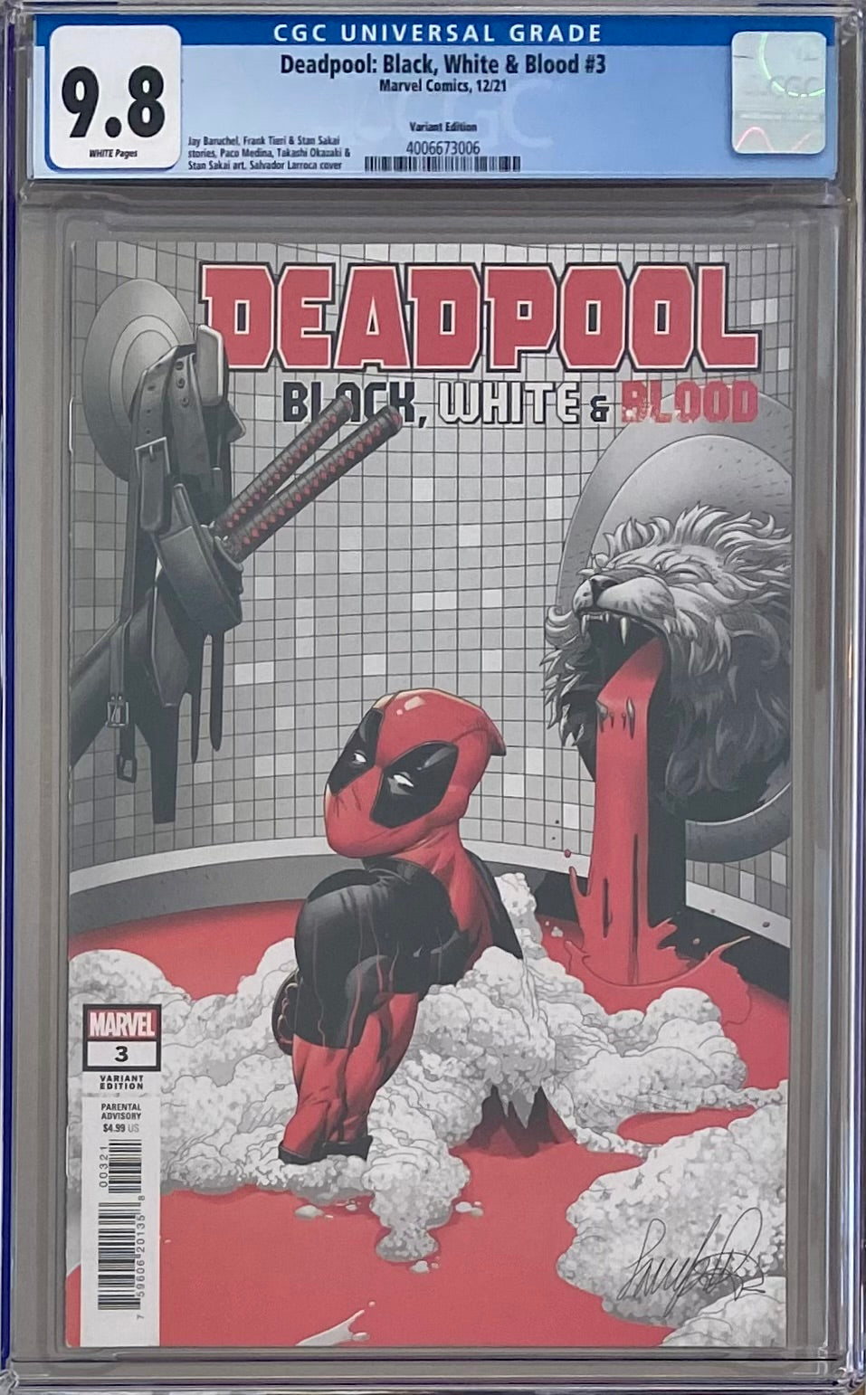 Deadpool: Black, White, and Blood #3 Variant CGC 9.8
