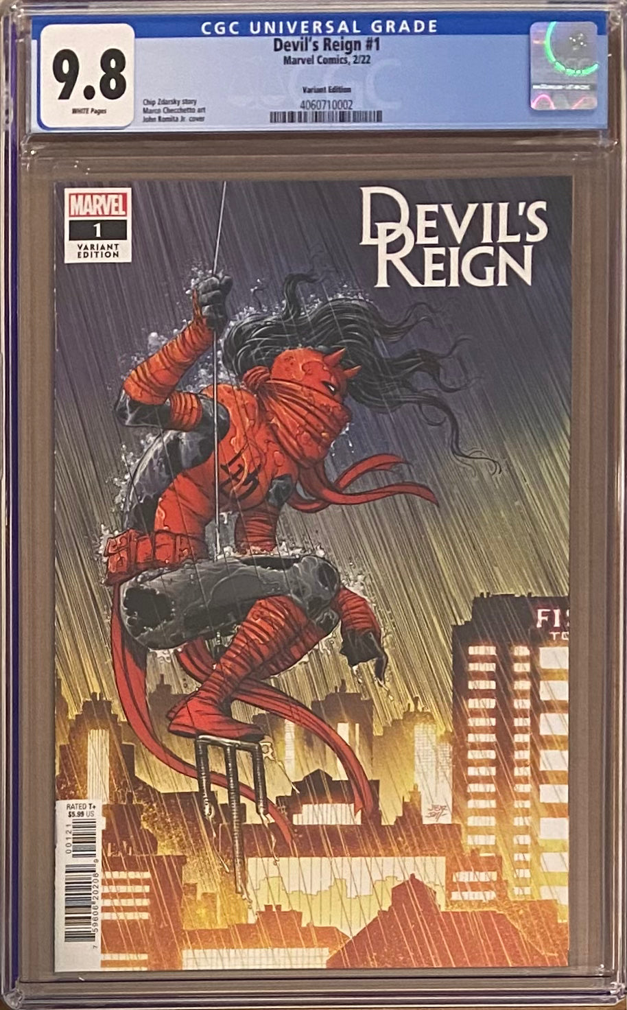 Devil's Reign #1 Romita Jr. 1:50 Retailer Incentive Variant CGC 9.8